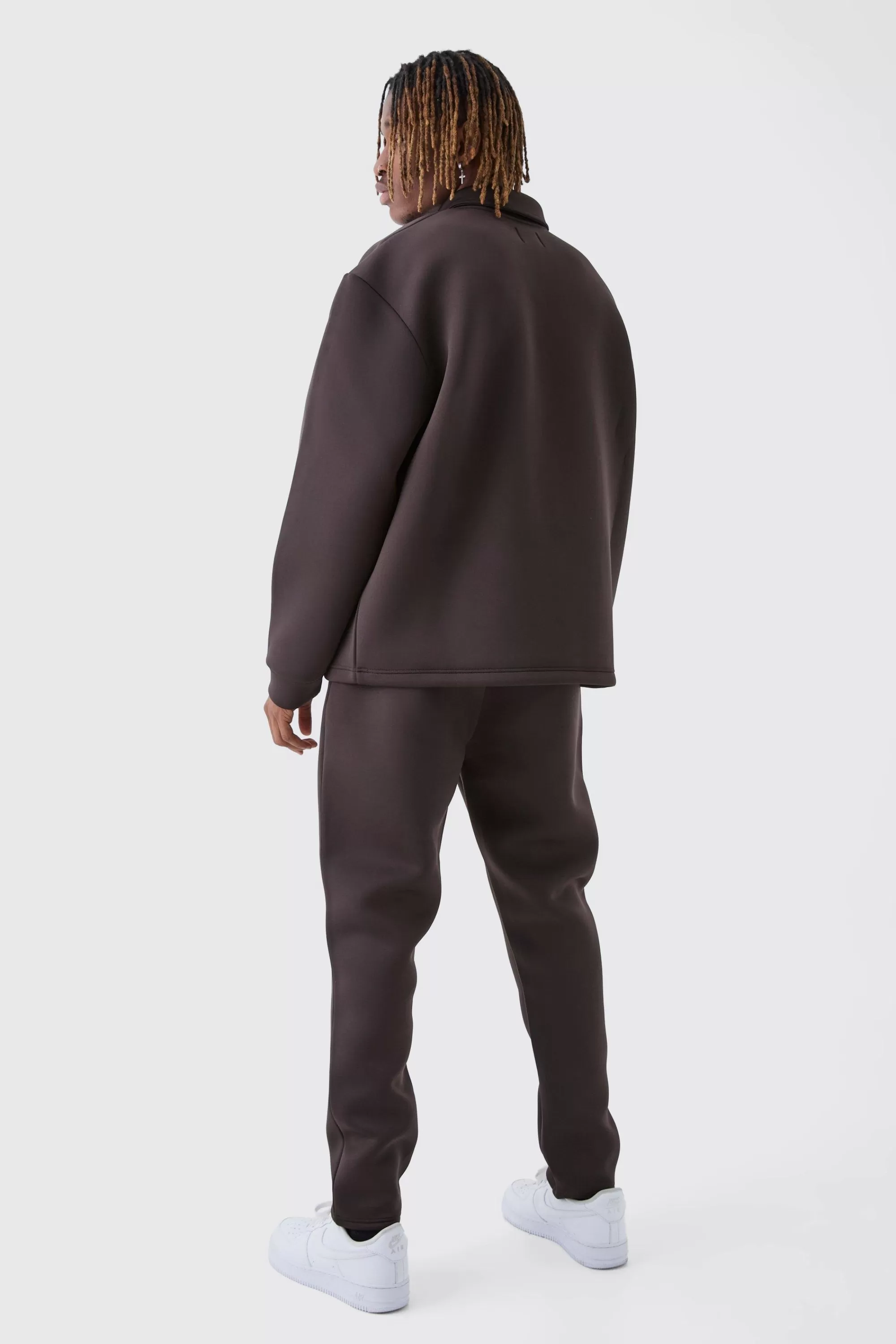 boohooMAN Tall Scuba Rugby Sweat | UK