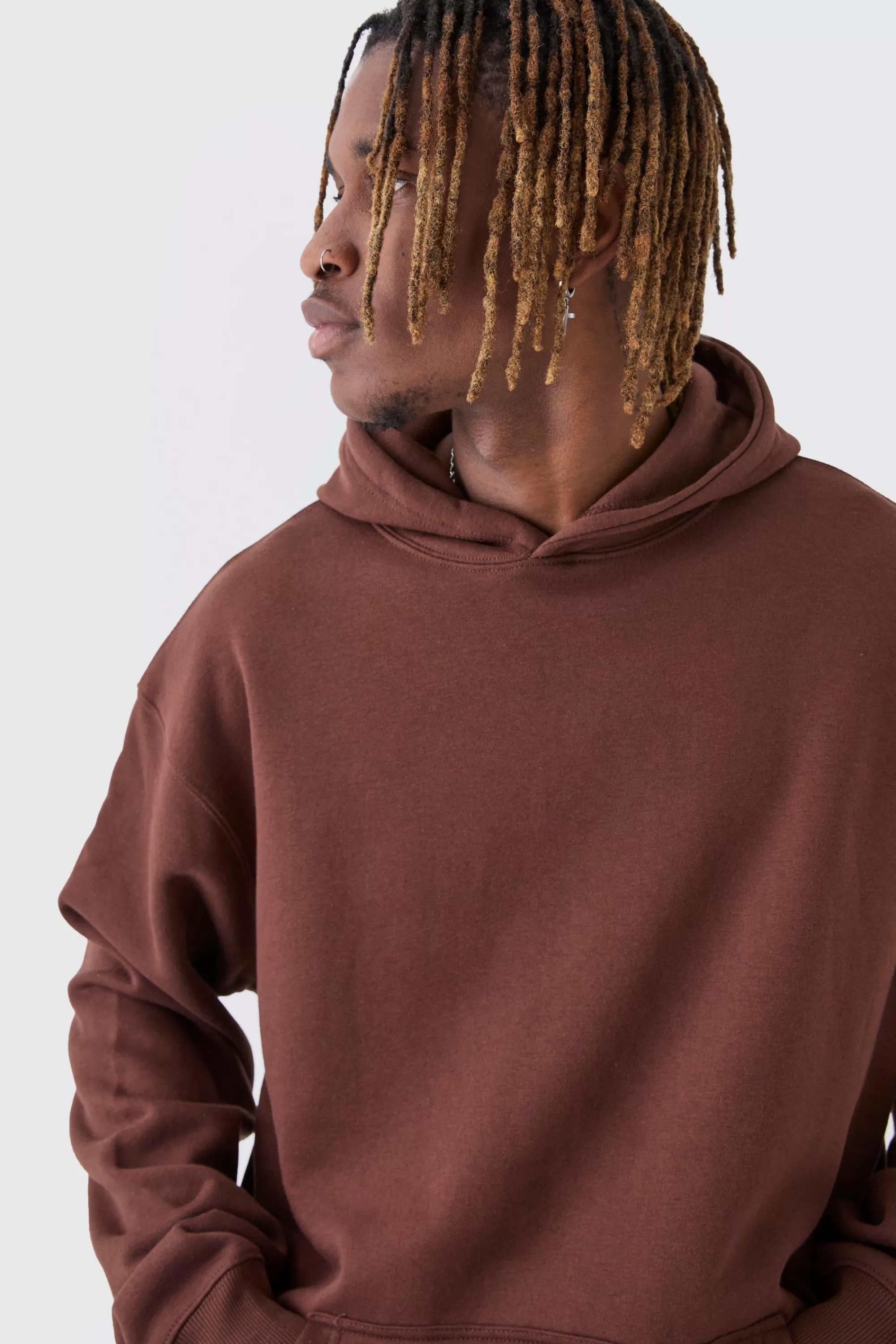 boohooMAN Tall Skull Back Print Oversized Hoodie | UK