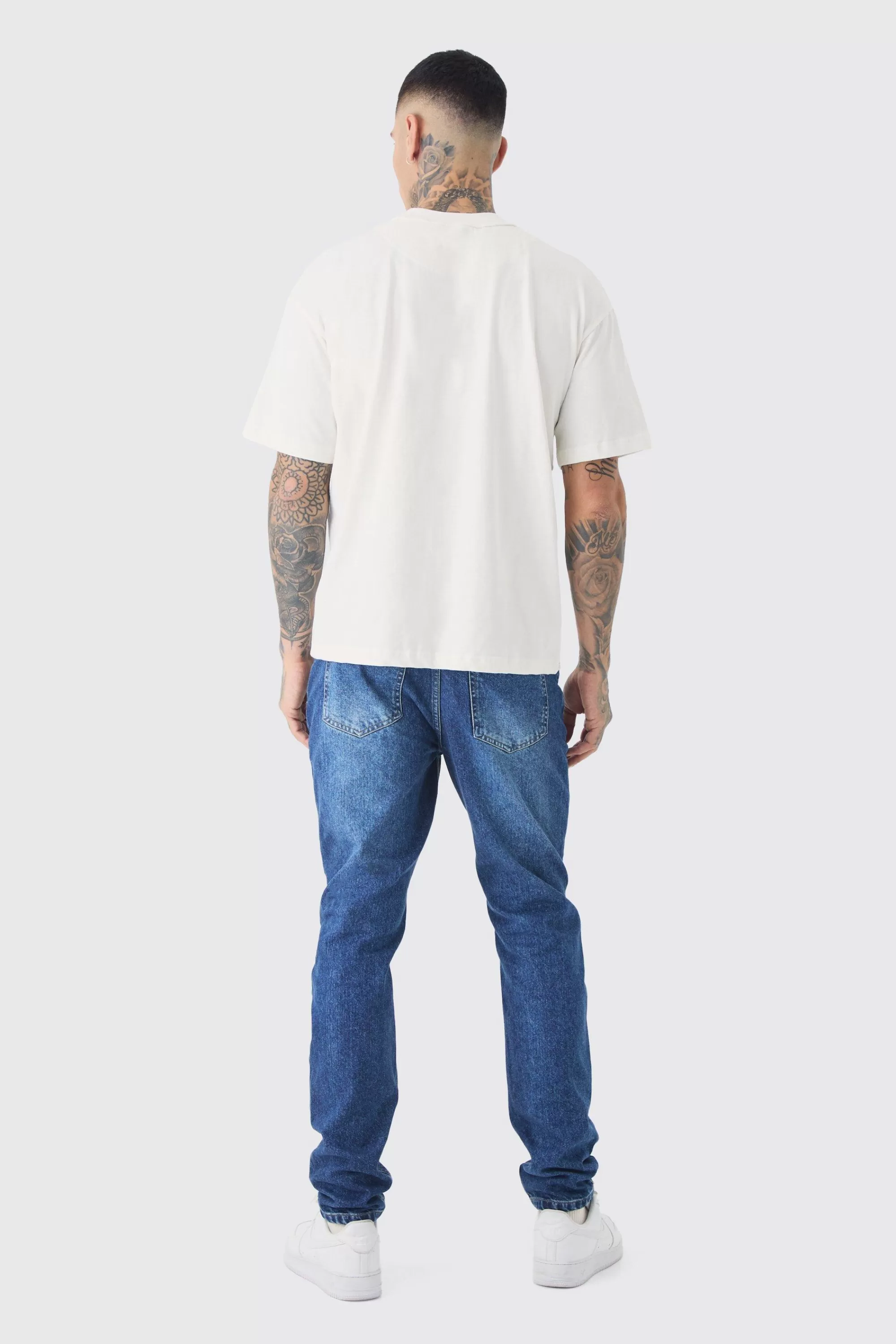 boohooMAN Tall Slim Rigid Jean | UK