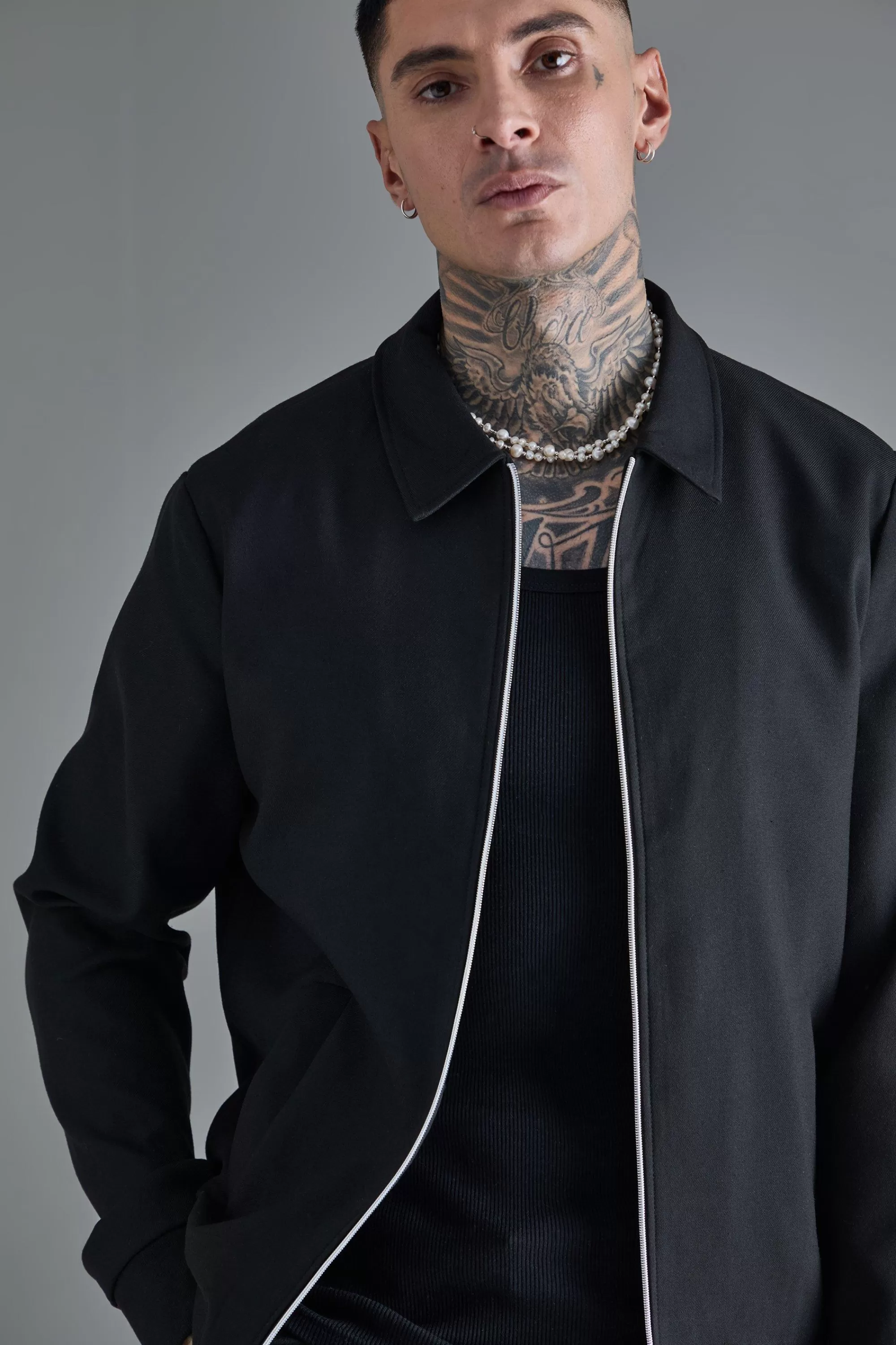 boohooMAN Tall Smart Bomber And Trouser Set In | UK