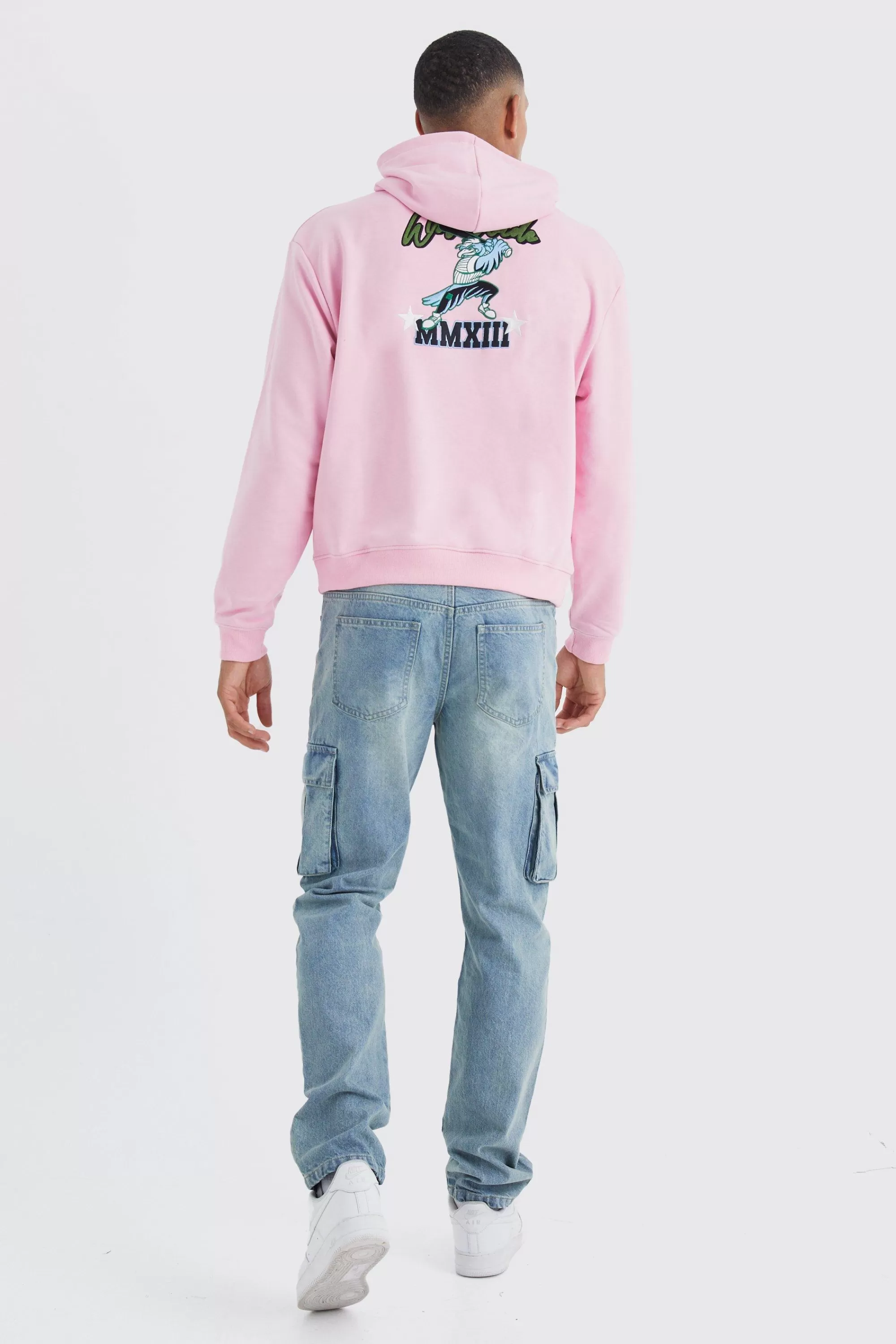 boohooMAN Tall Straight Rigid Cargo Jeans | UK