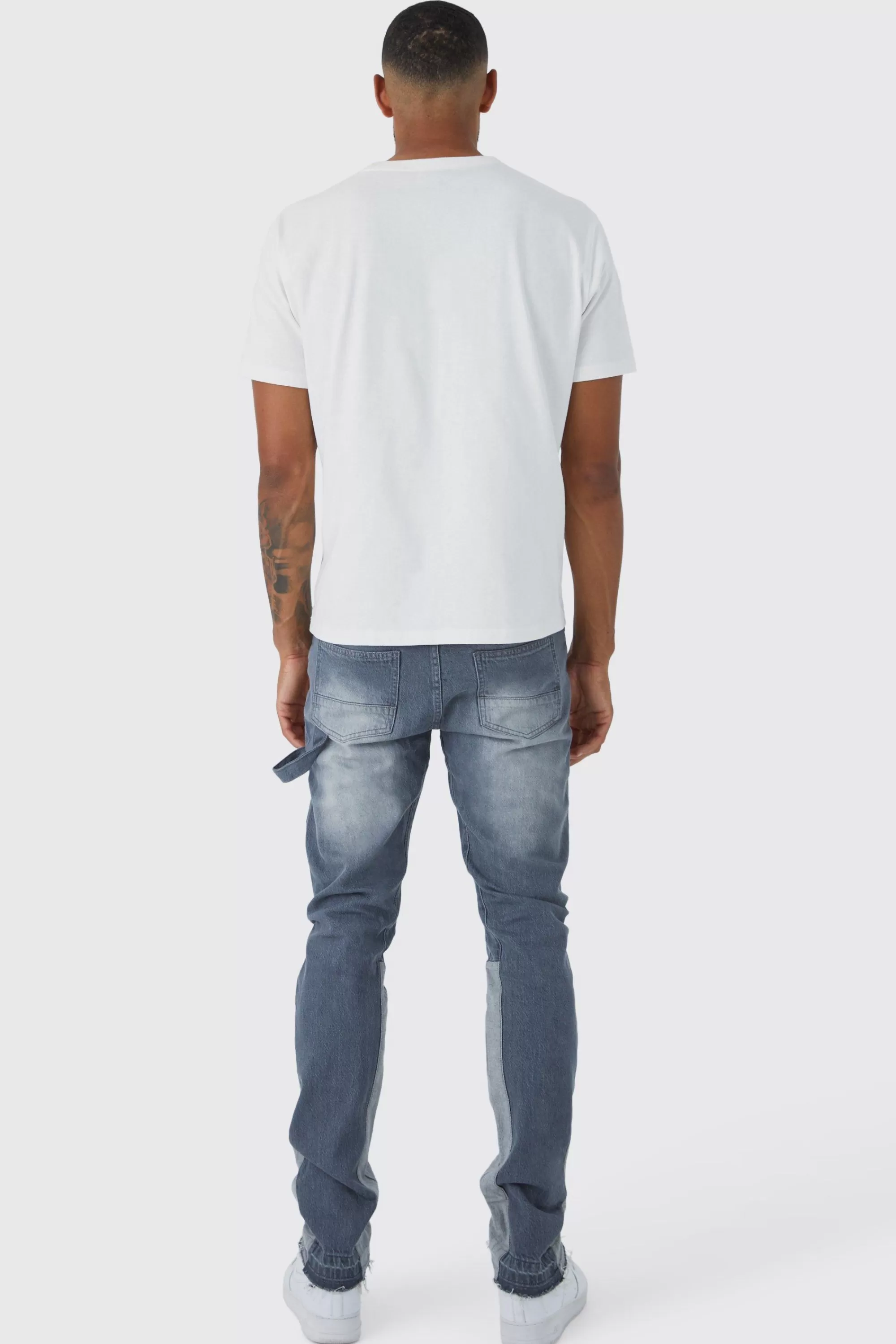boohooMAN Tall Straight Rigid Carpenter Jeans | UK