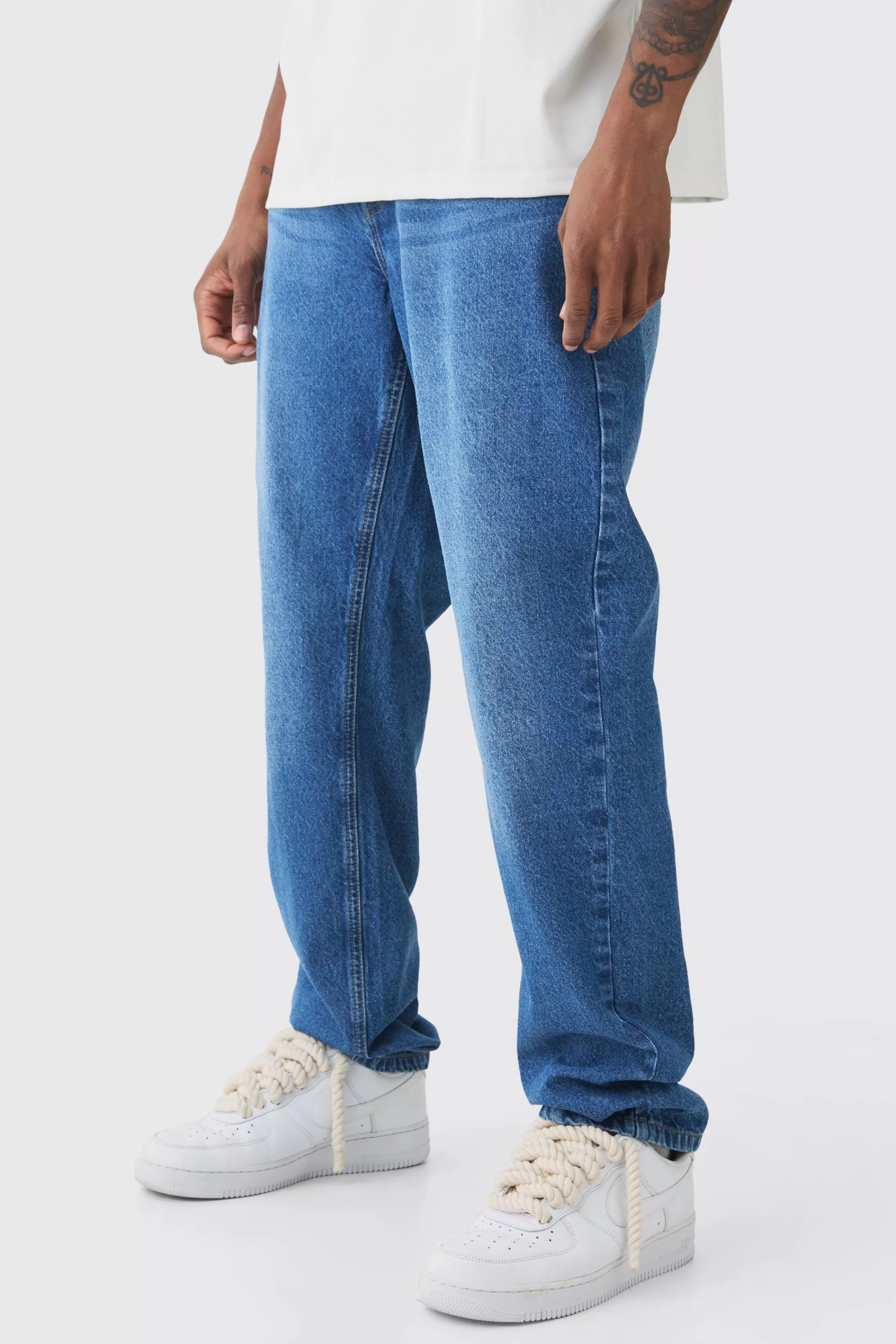 boohooMAN Tall Straight Rigid Jean | UK