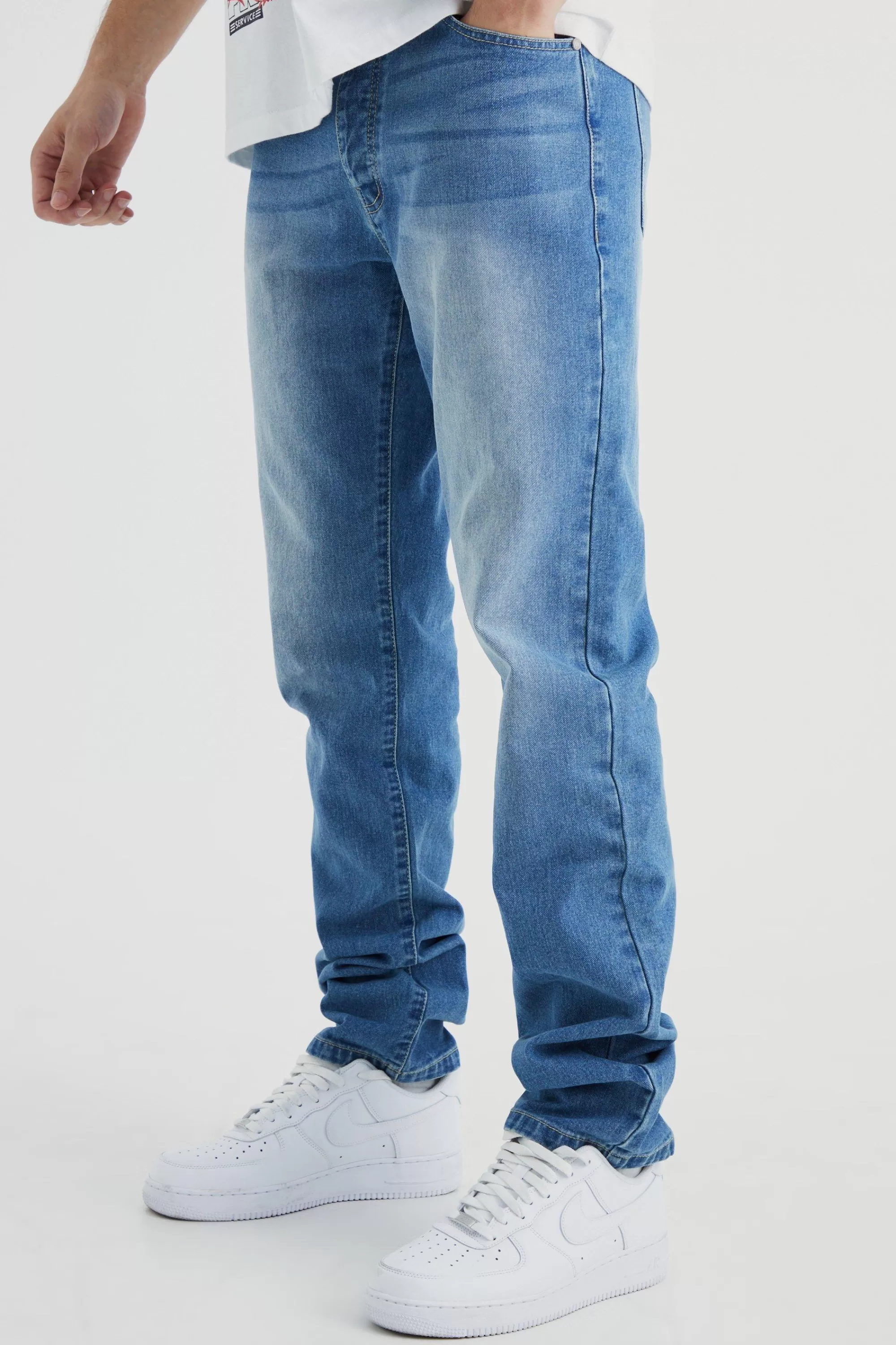 boohooMAN Tall Straight Rigid Jean | UK