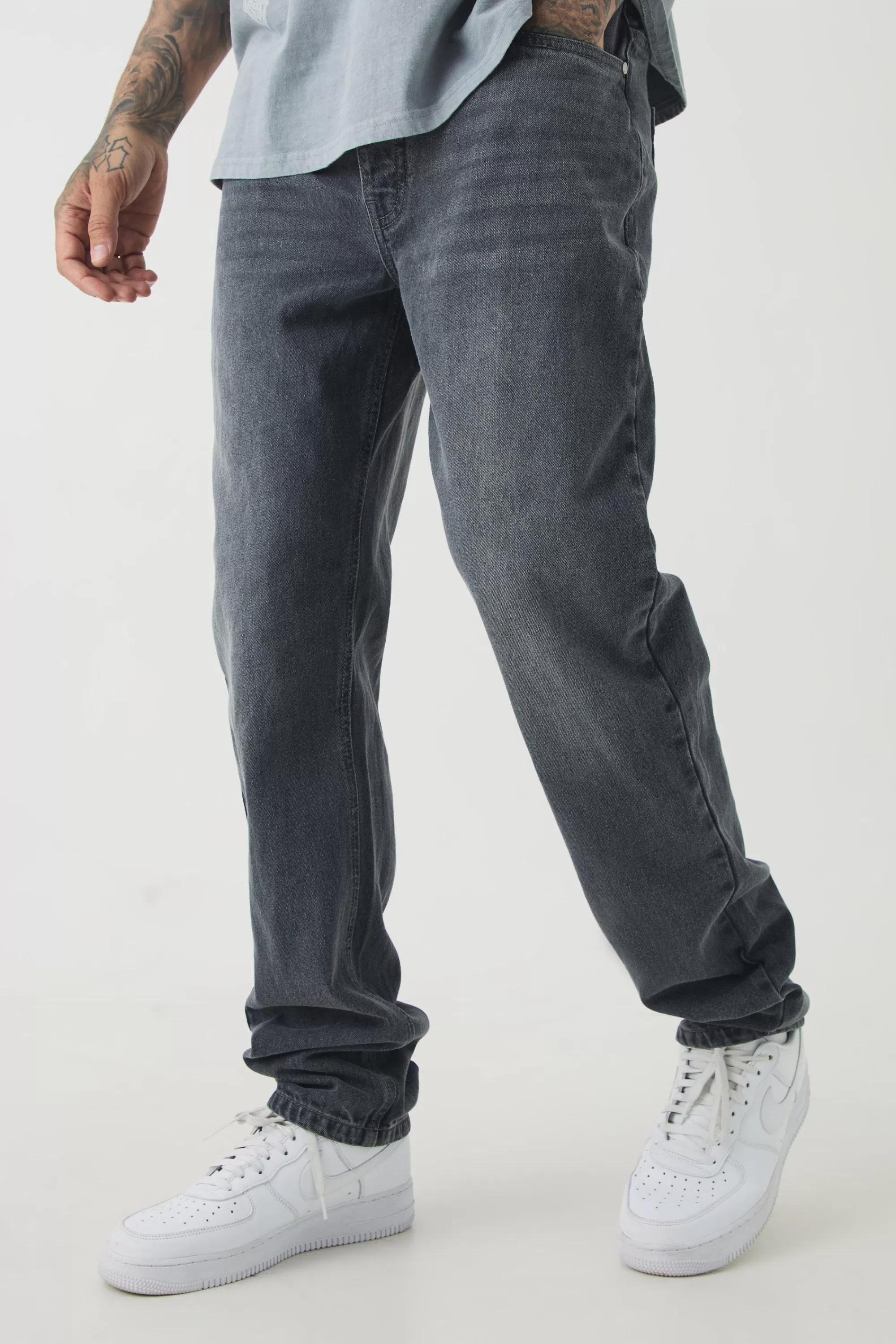 boohooMAN Tall Straight Rigid Jean | UK