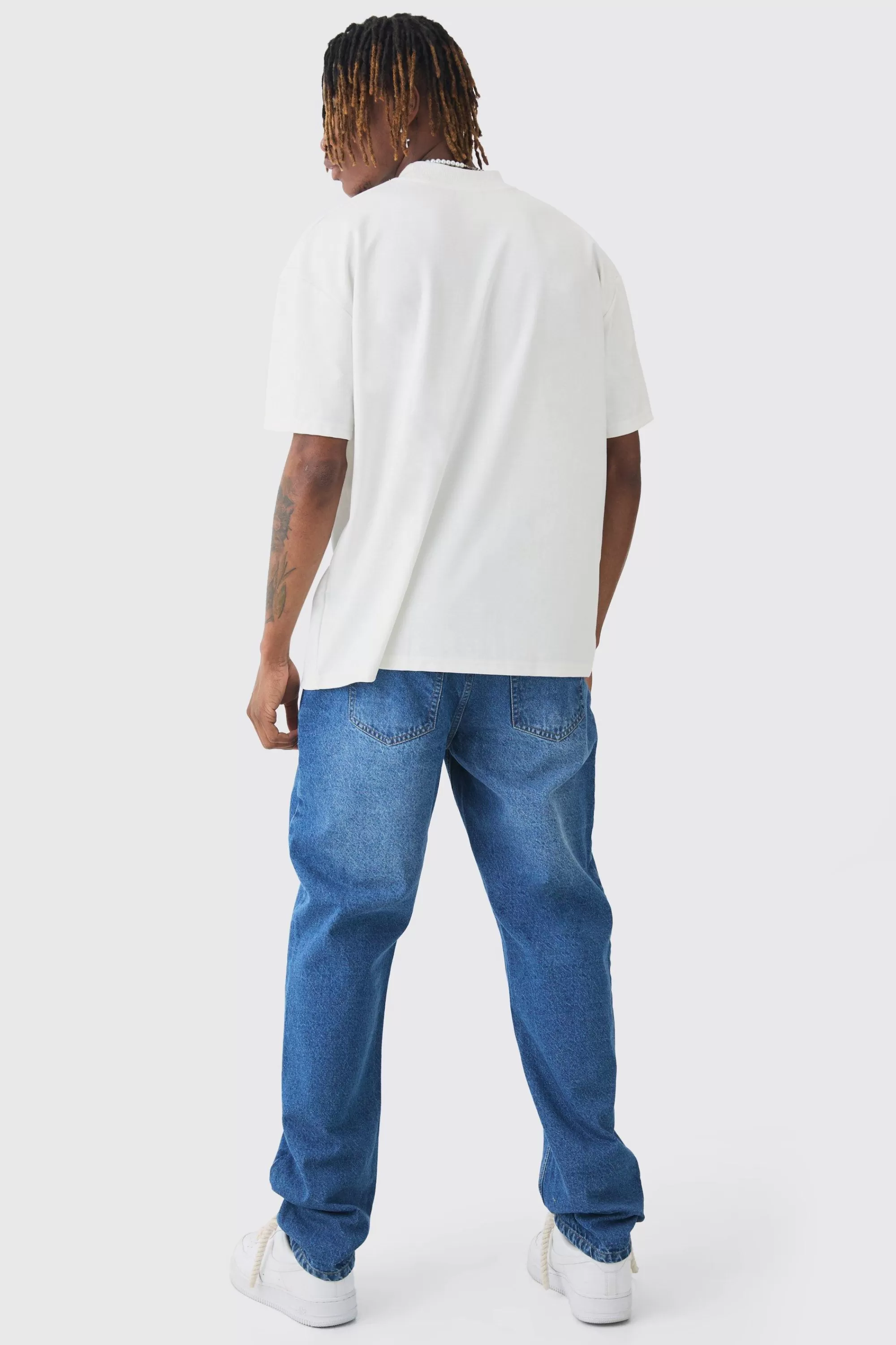 boohooMAN Tall Straight Rigid Jean | UK
