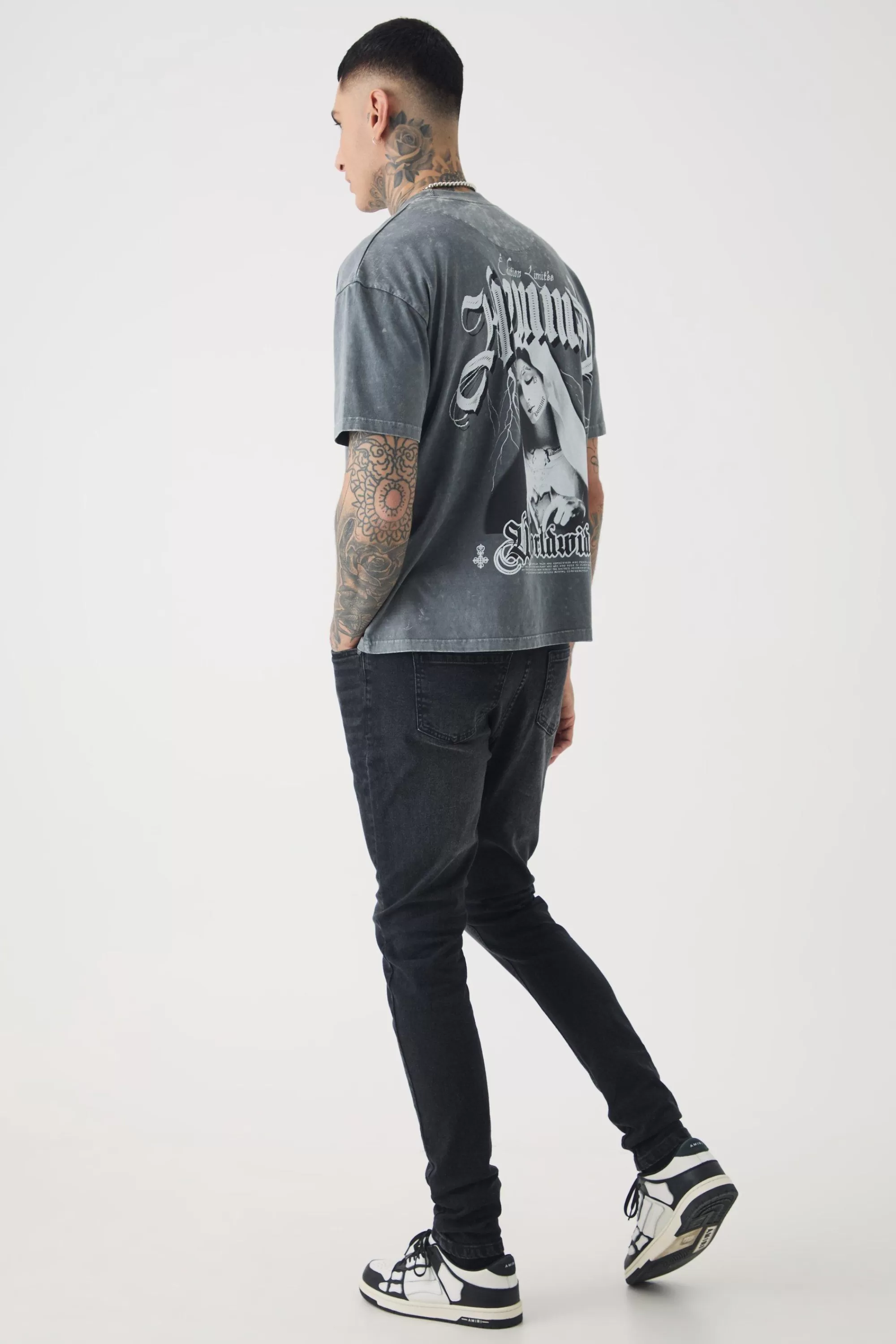 boohooMAN Tall Stretch Skinny Fit Jeans | UK