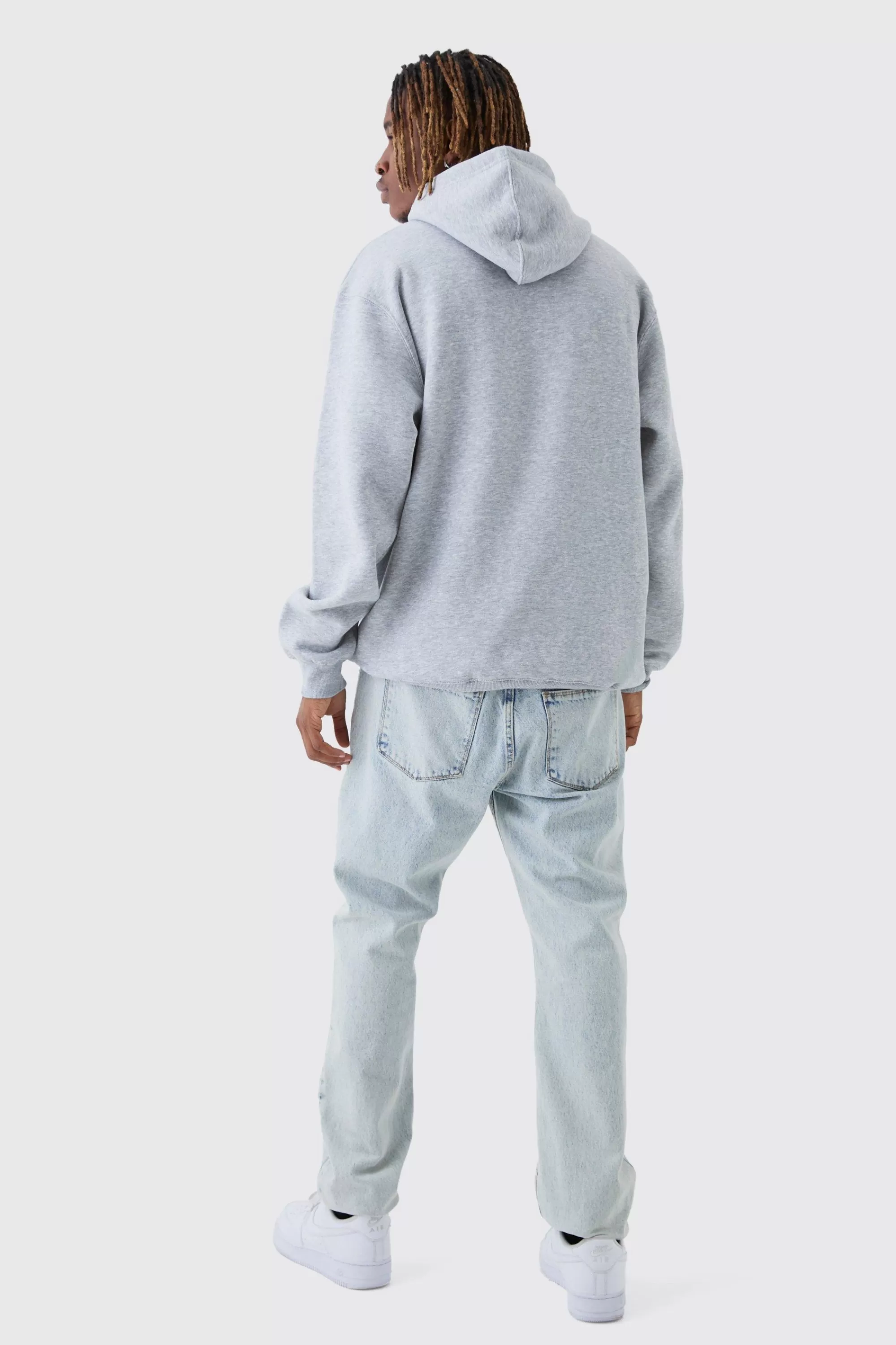 boohooMAN Tall Western Varsity Oversized Hoodie | UK