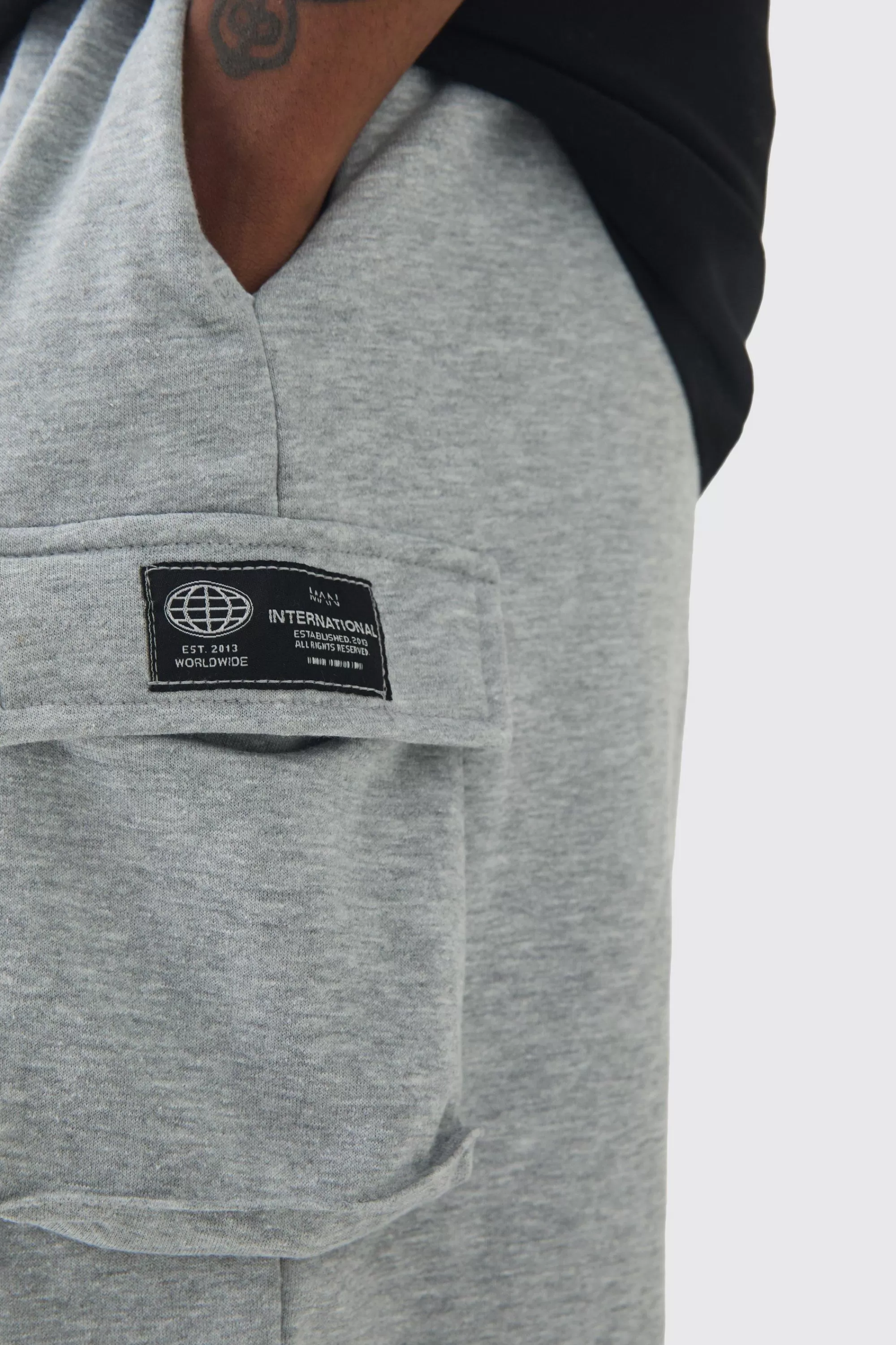 boohooMAN Tall Woven Tab Relaxed Fit Cargo Shorts | UK