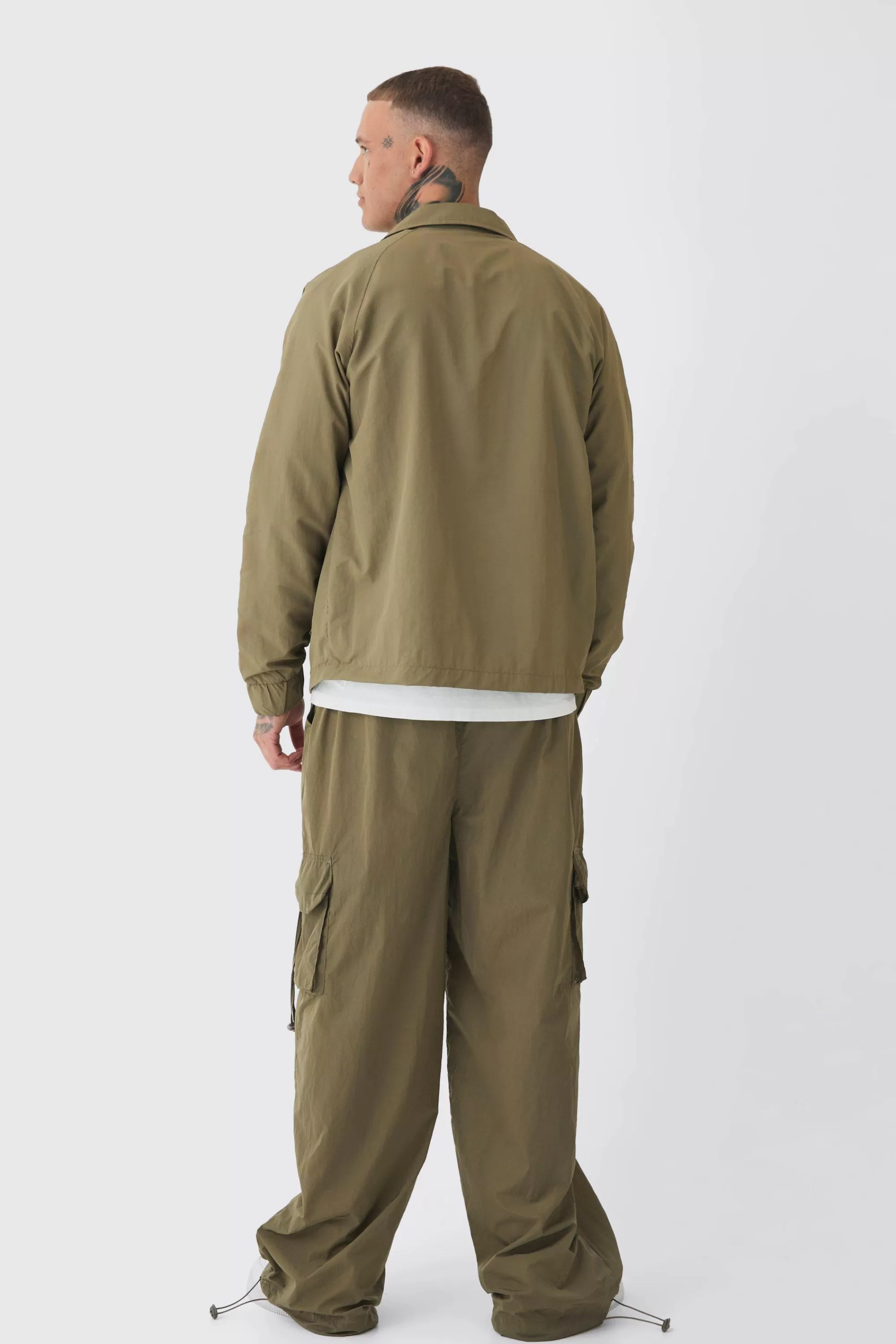 boohooMAN Tall Zip Up Lightweight Field Jacket | UK