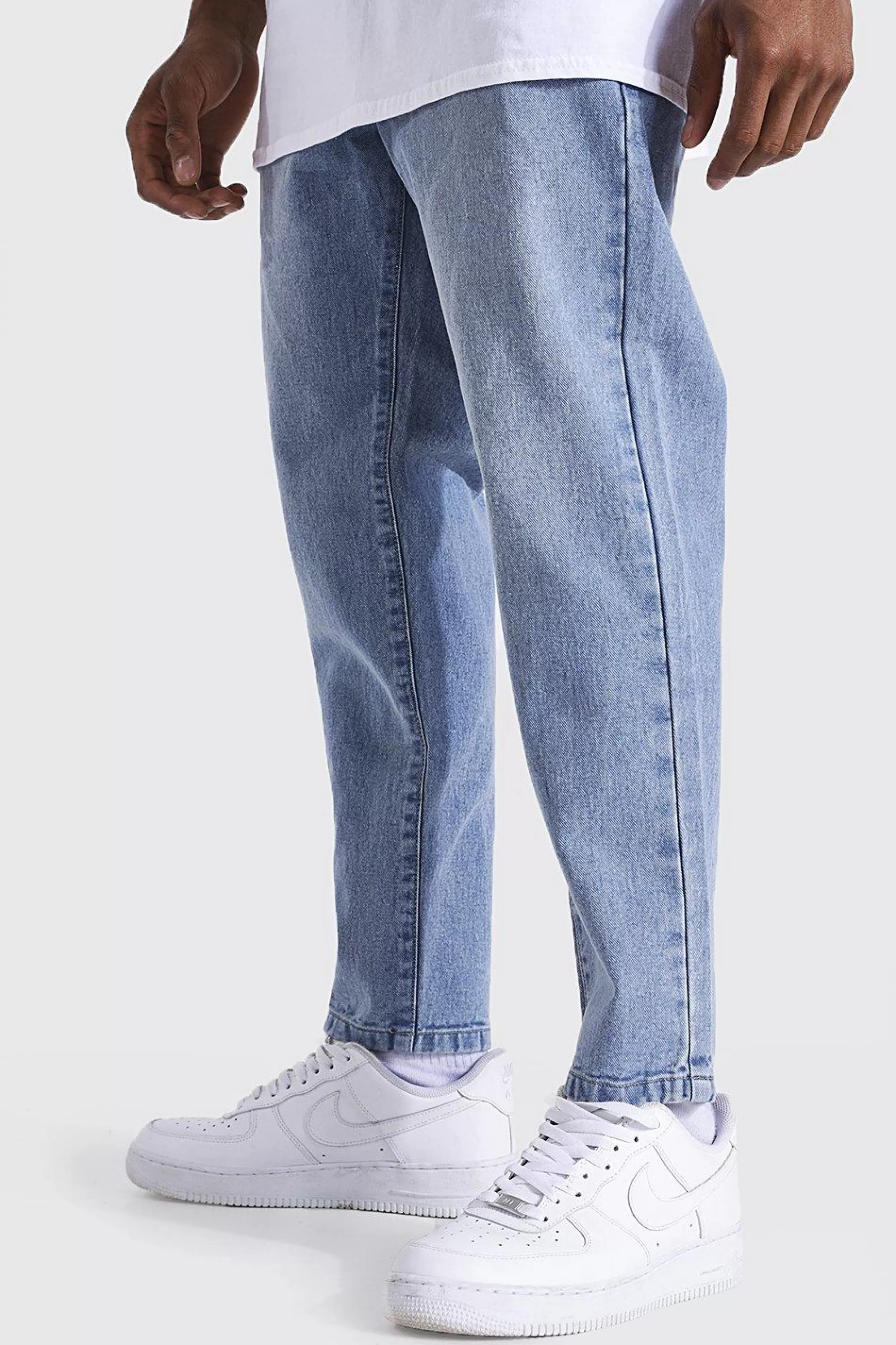 boohooMAN Tapered Fit Rigid Jeans | UK