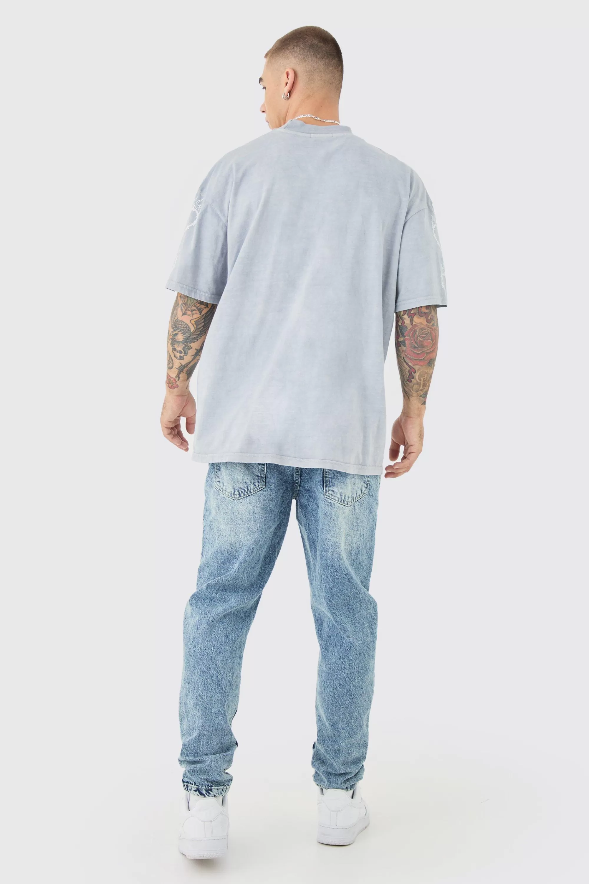 boohooMAN Tapered Fit Rigid Jeans | UK