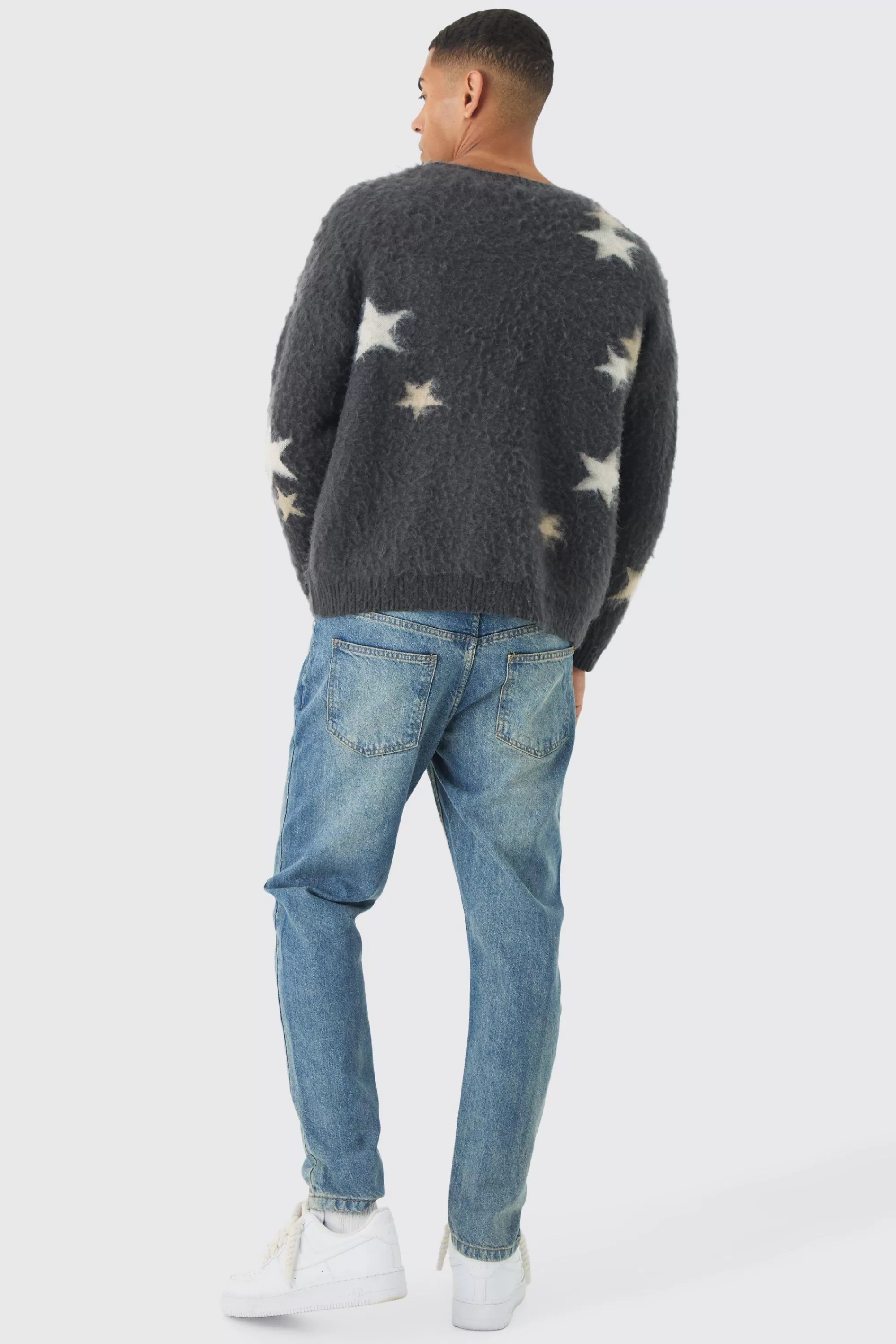 boohooMAN Tapered Rigid Jean In | UK