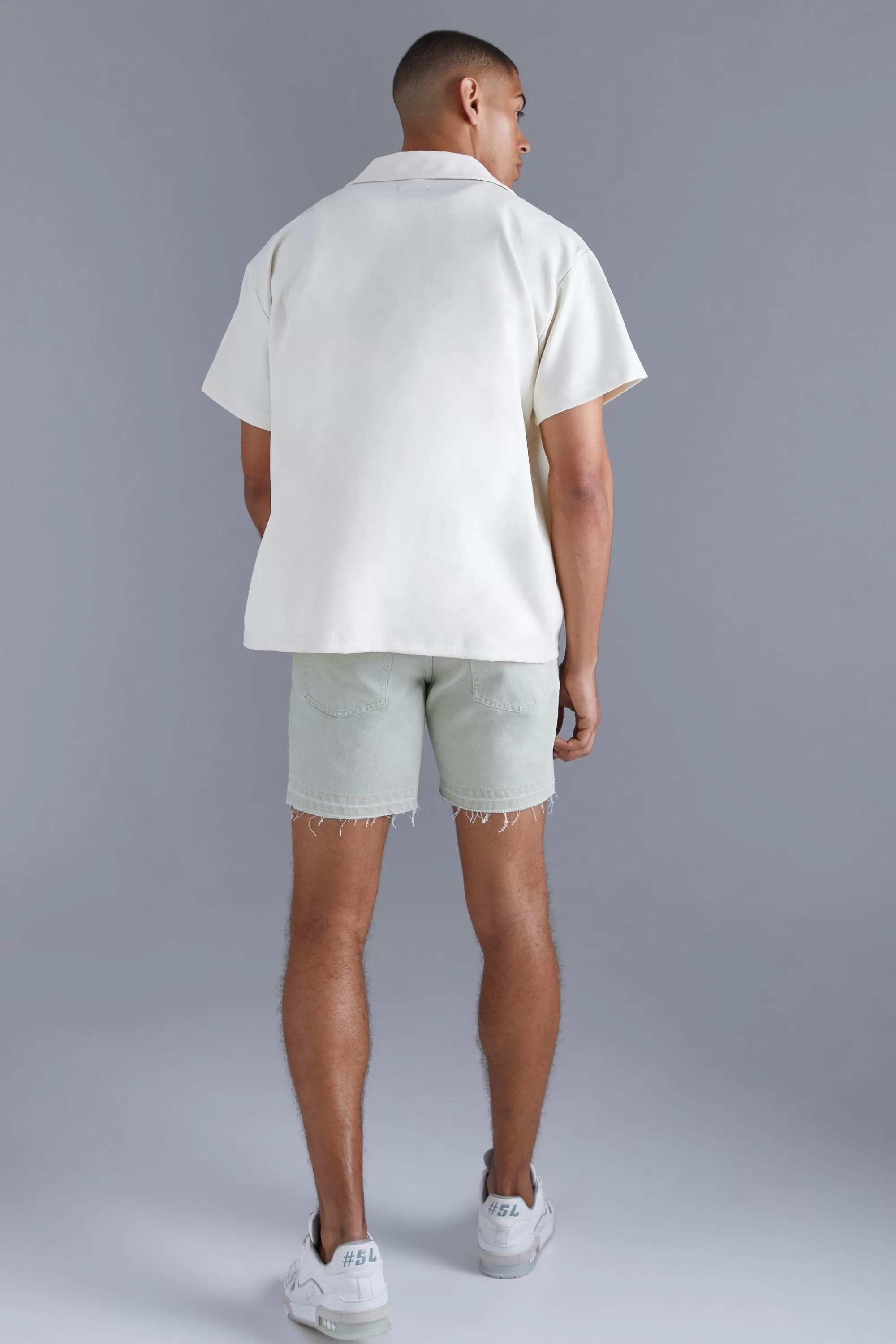 boohooMAN Technical Stretch Boxy Shirt | UK