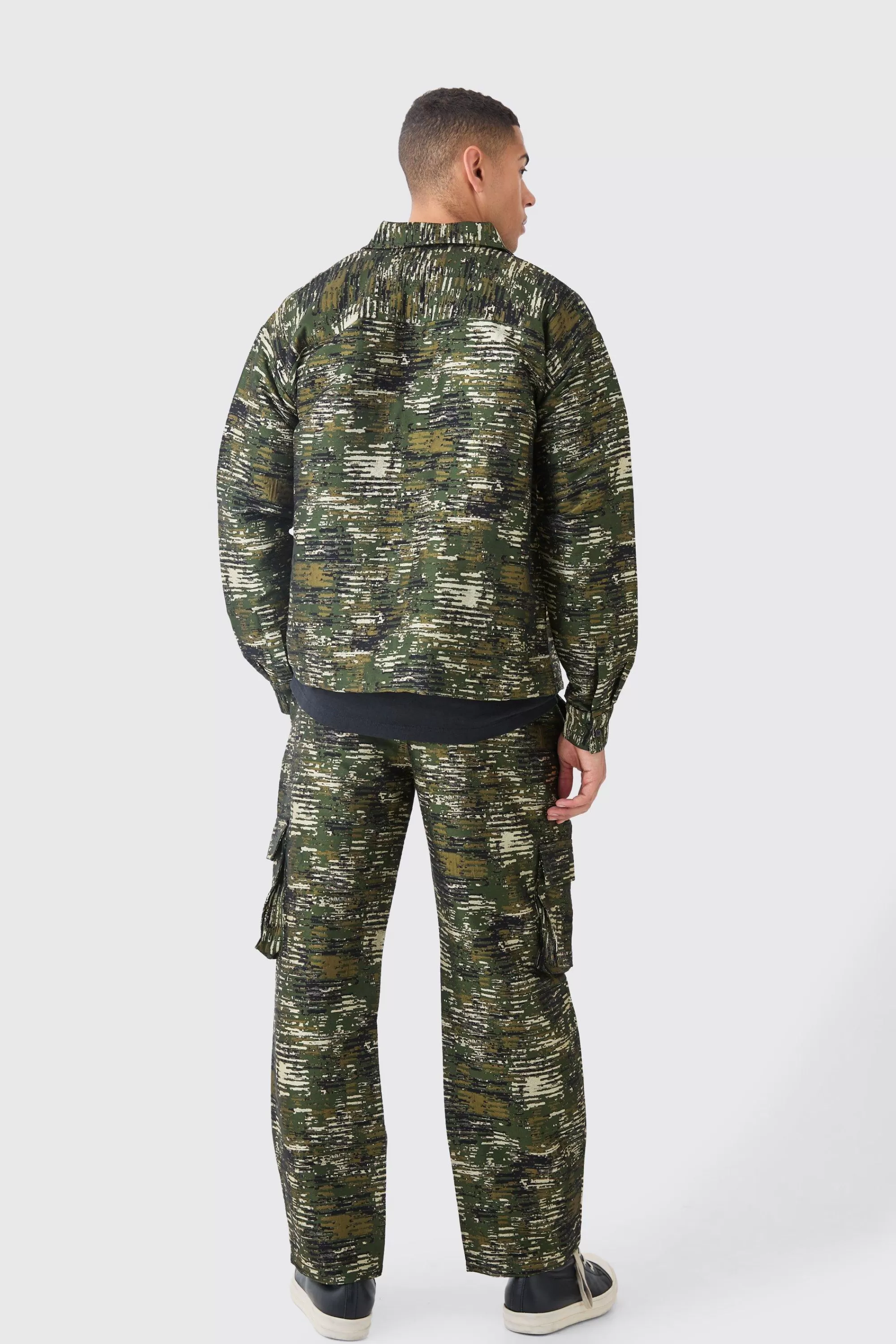 boohooMAN Textured Patch Pocket Set | UK