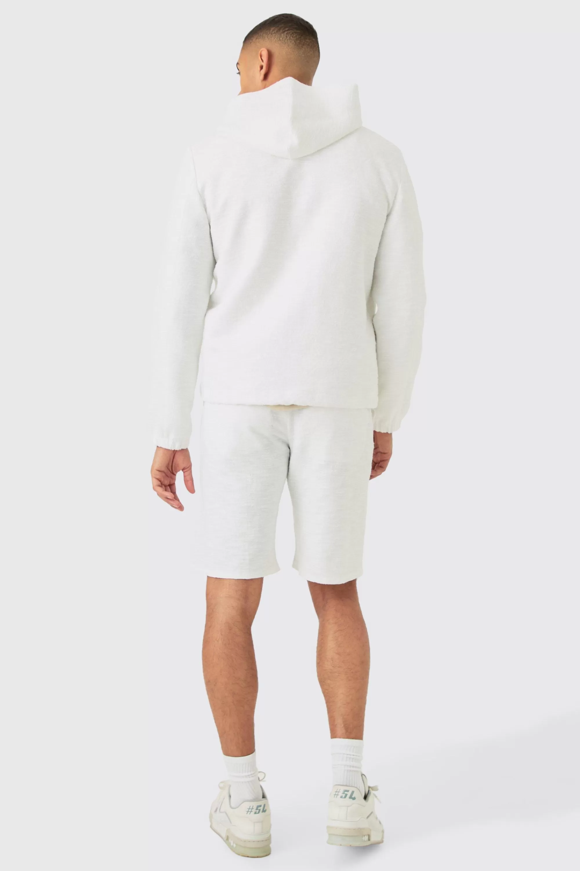 boohooMAN Textured Jacquard Smart Set | UK