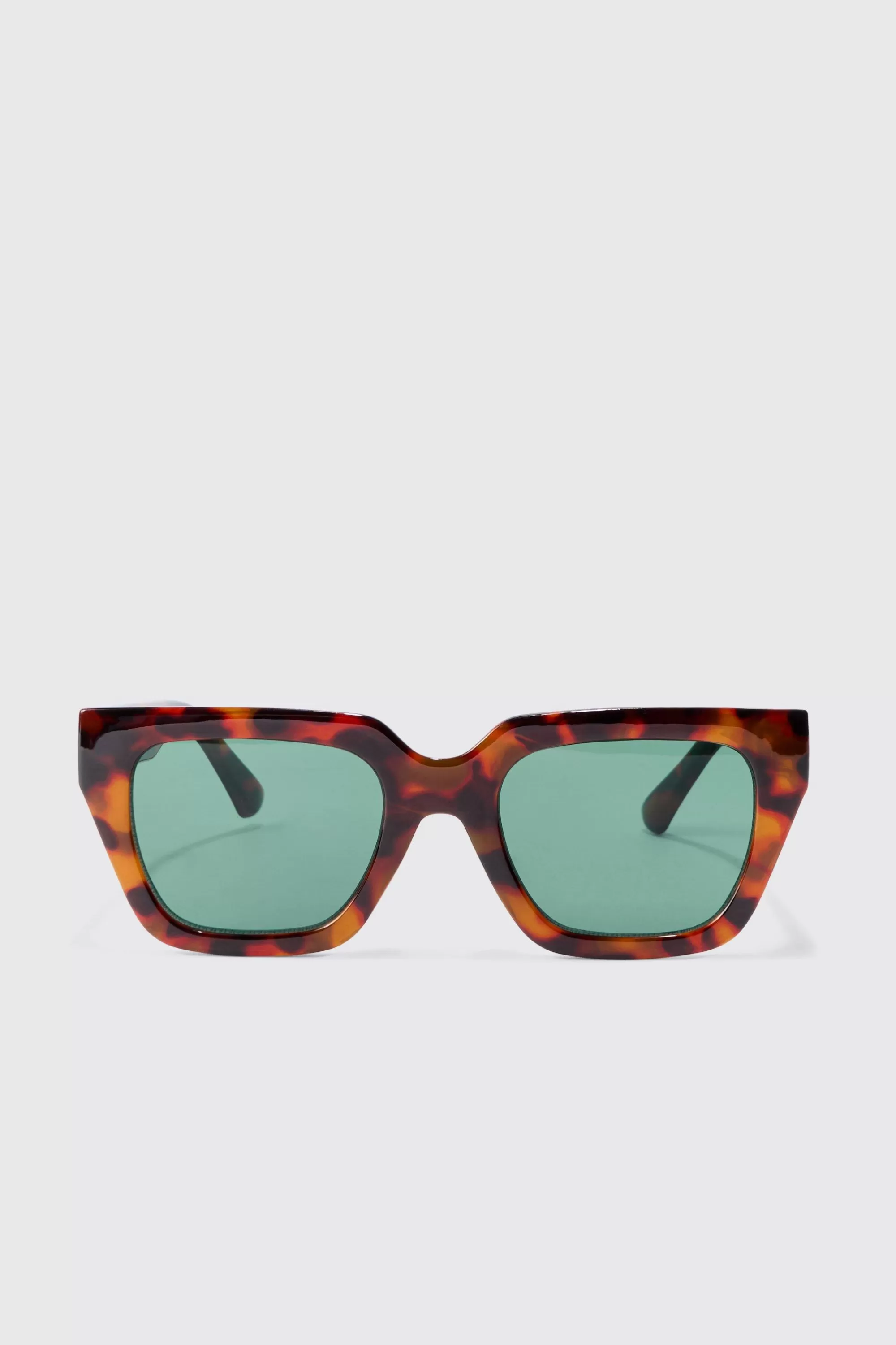boohooMAN Tortoise Square Frame Sunglasses In | UK