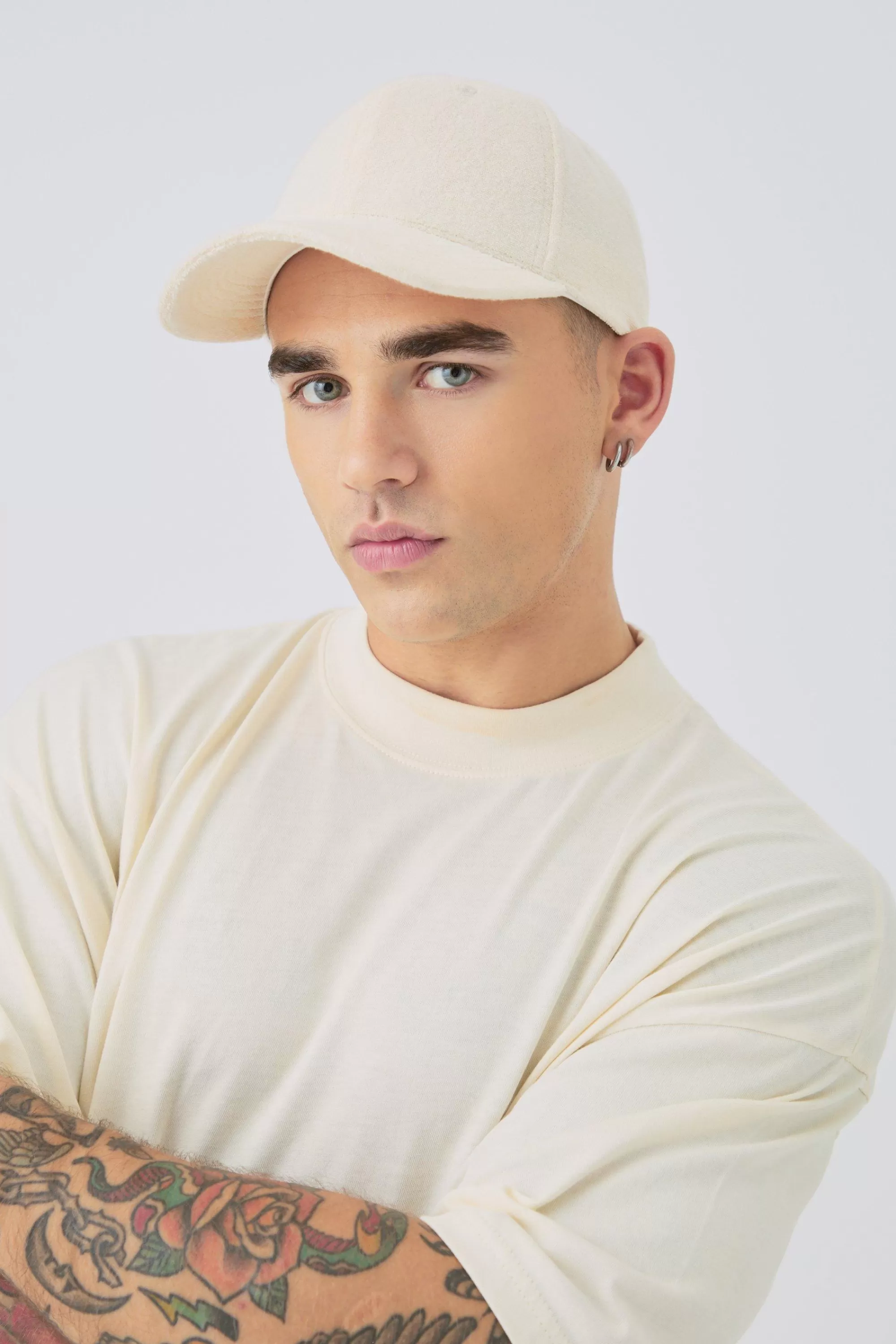 boohooMAN Towelling Cap In | UK