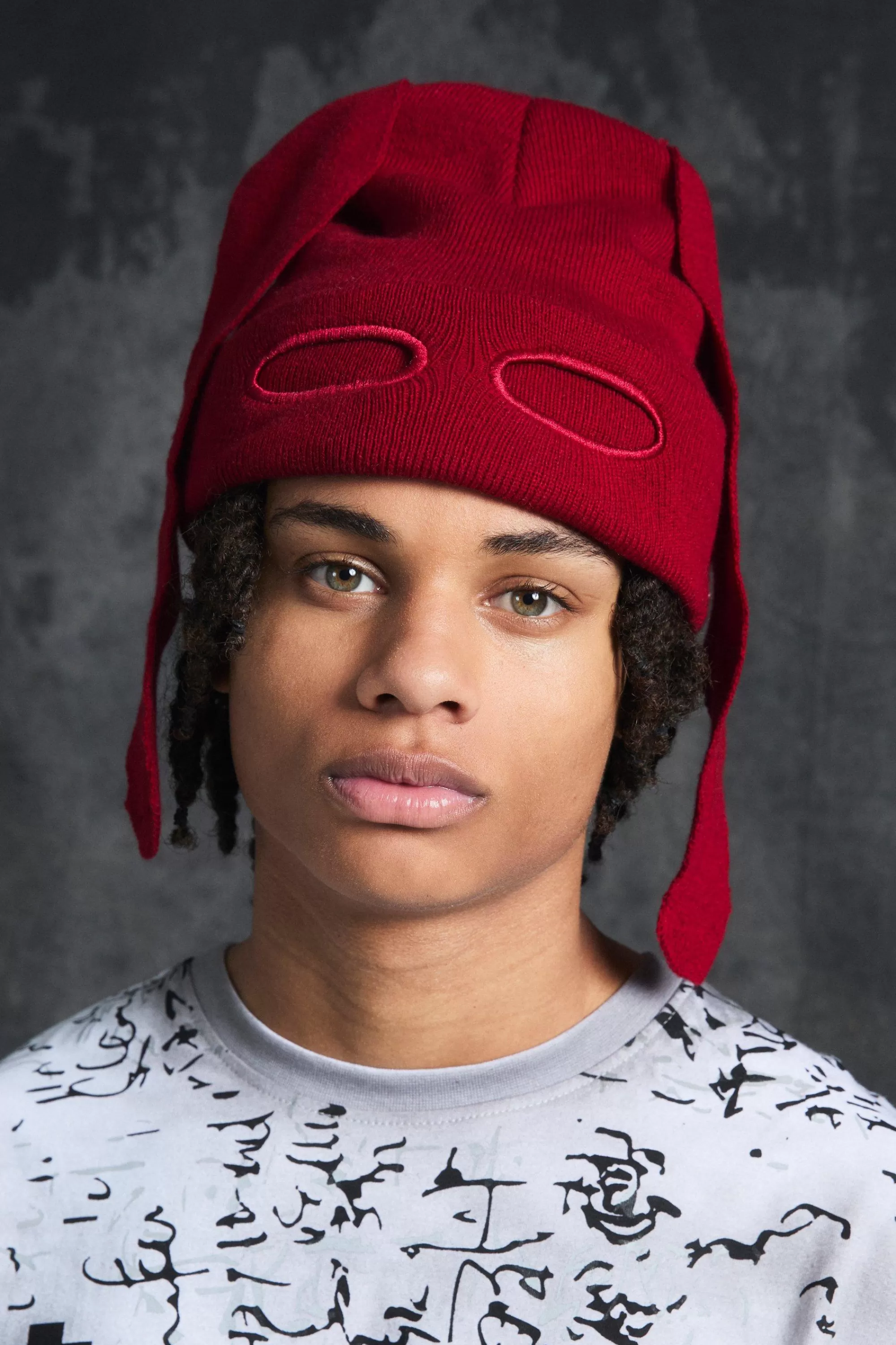 boohooMAN Trippie d Ribbed Bunny Ears Beanie In | UK