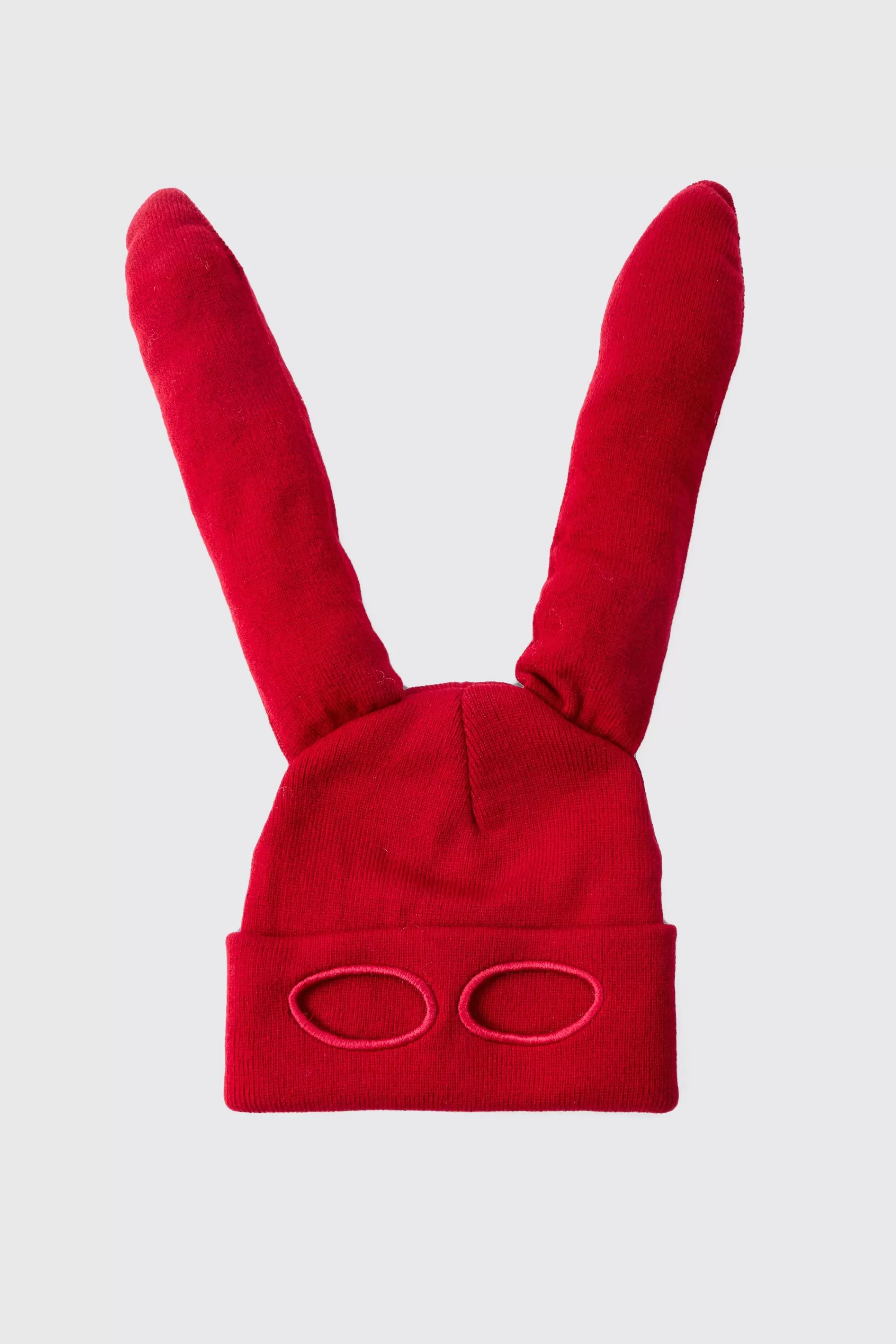 boohooMAN Trippie d Ribbed Bunny Ears Beanie In | UK