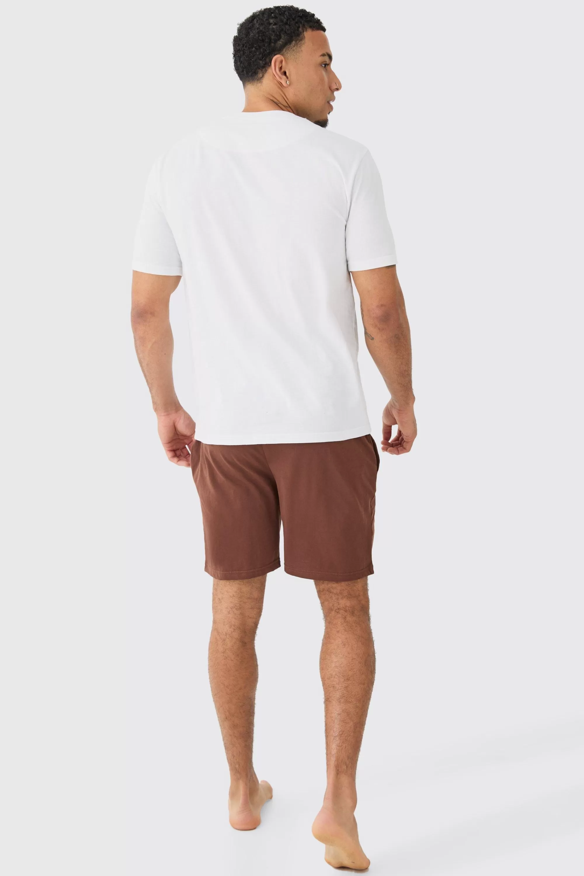 boohooMAN T-shirt & Short Lounge Set | UK