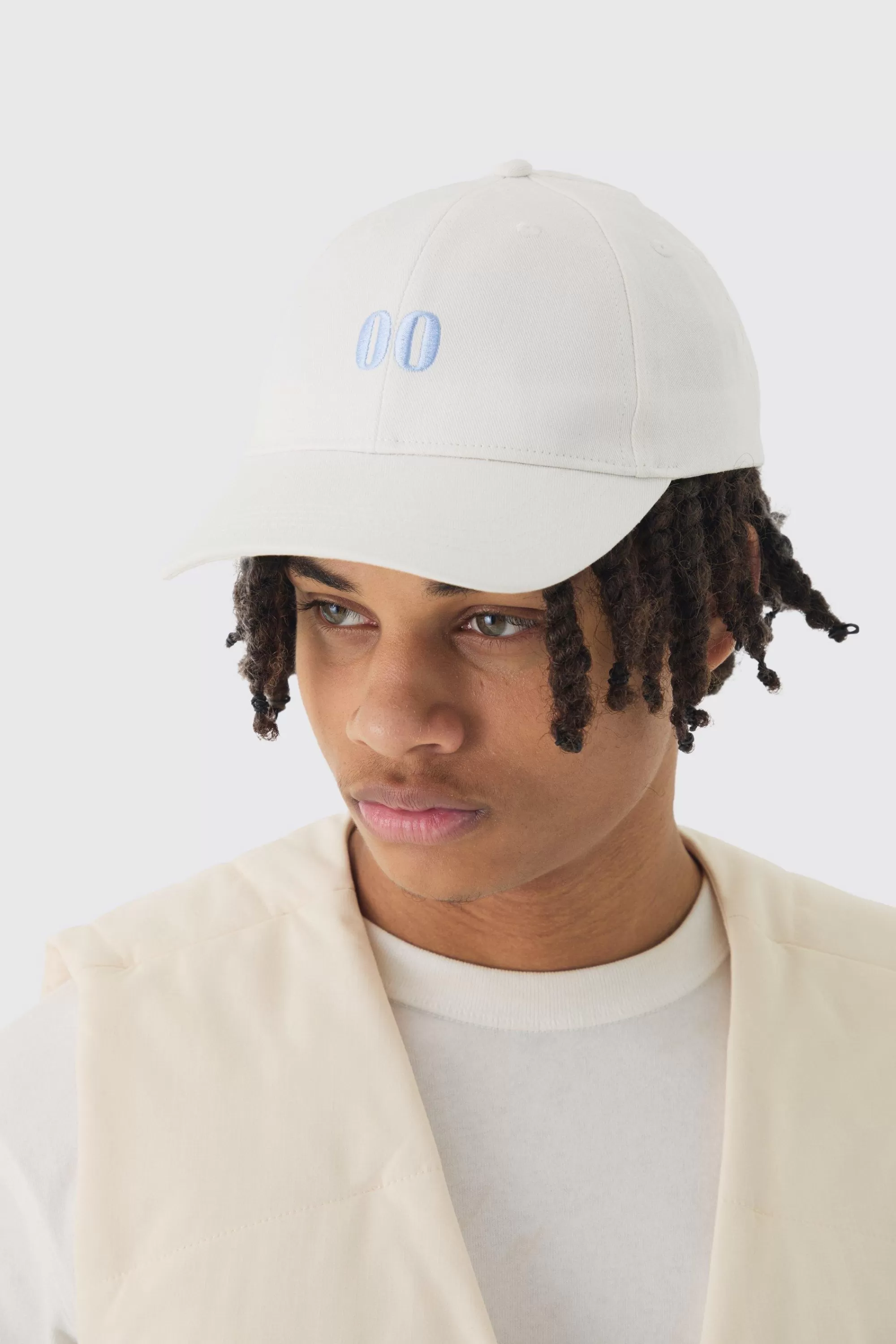 boohooMAN Twill Embroidered Cap In | UK
