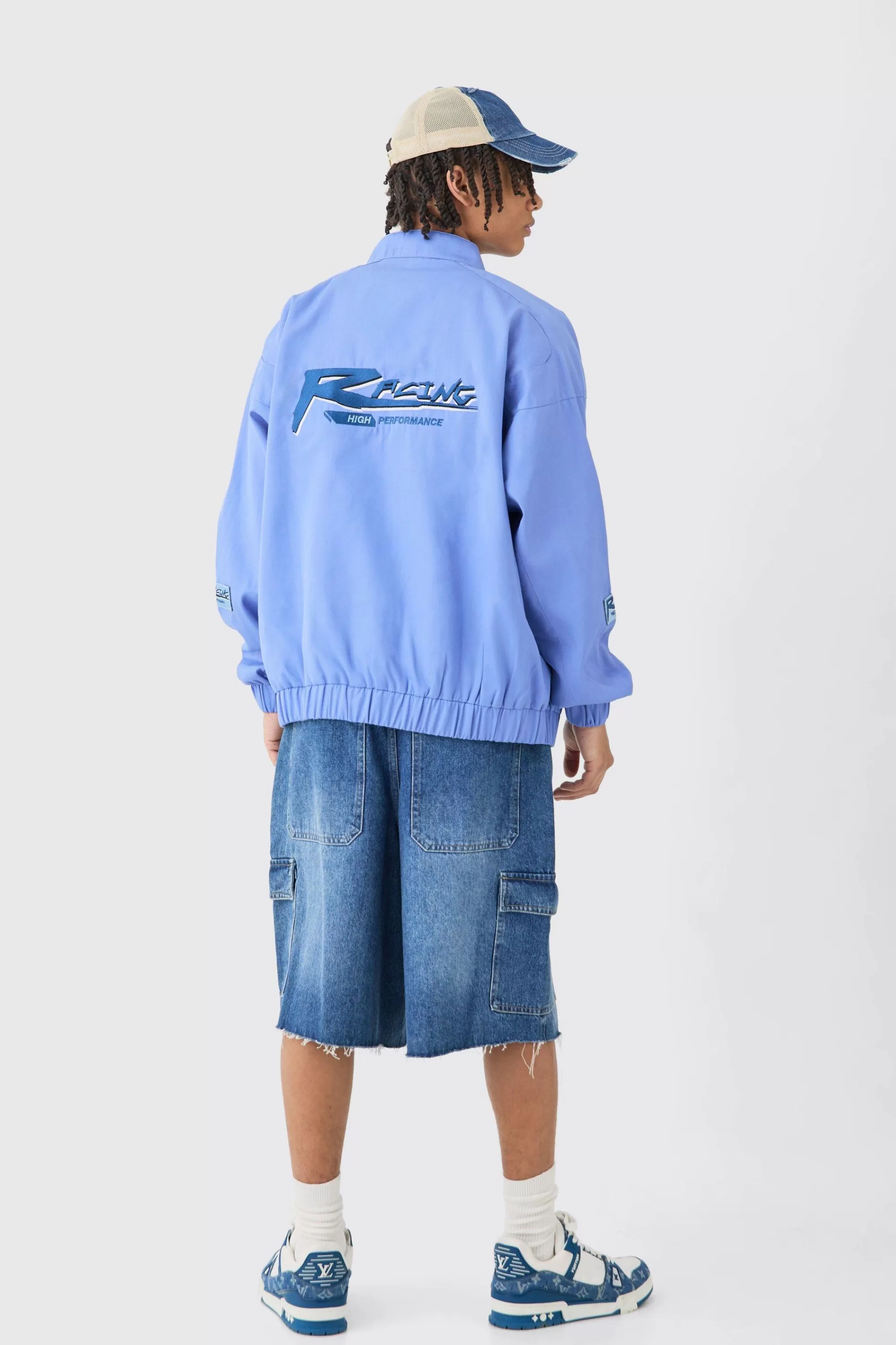 boohooMAN Twill Moto Jacket In | UK