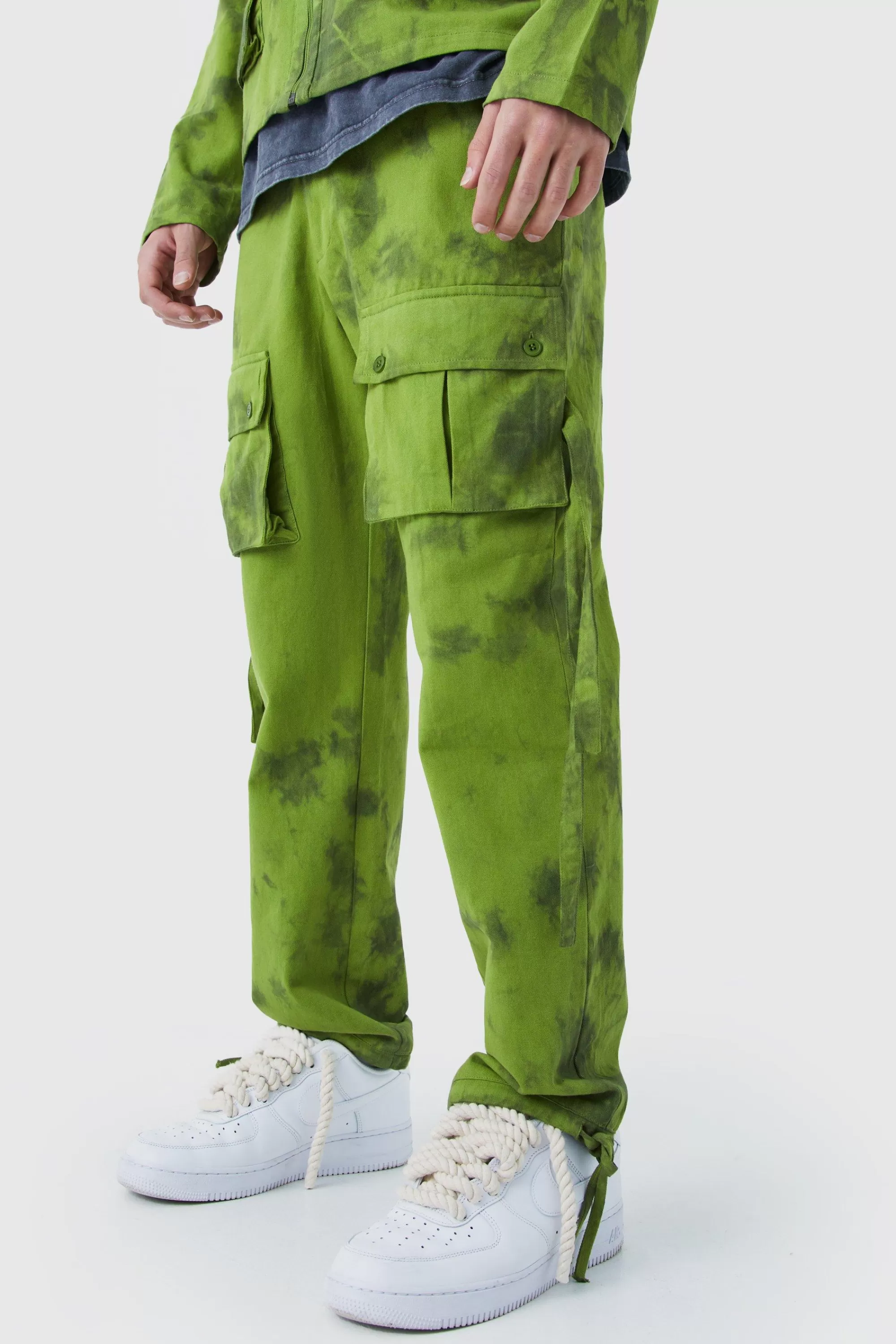 boohooMAN Twill Tie Dye Harrington Set | UK