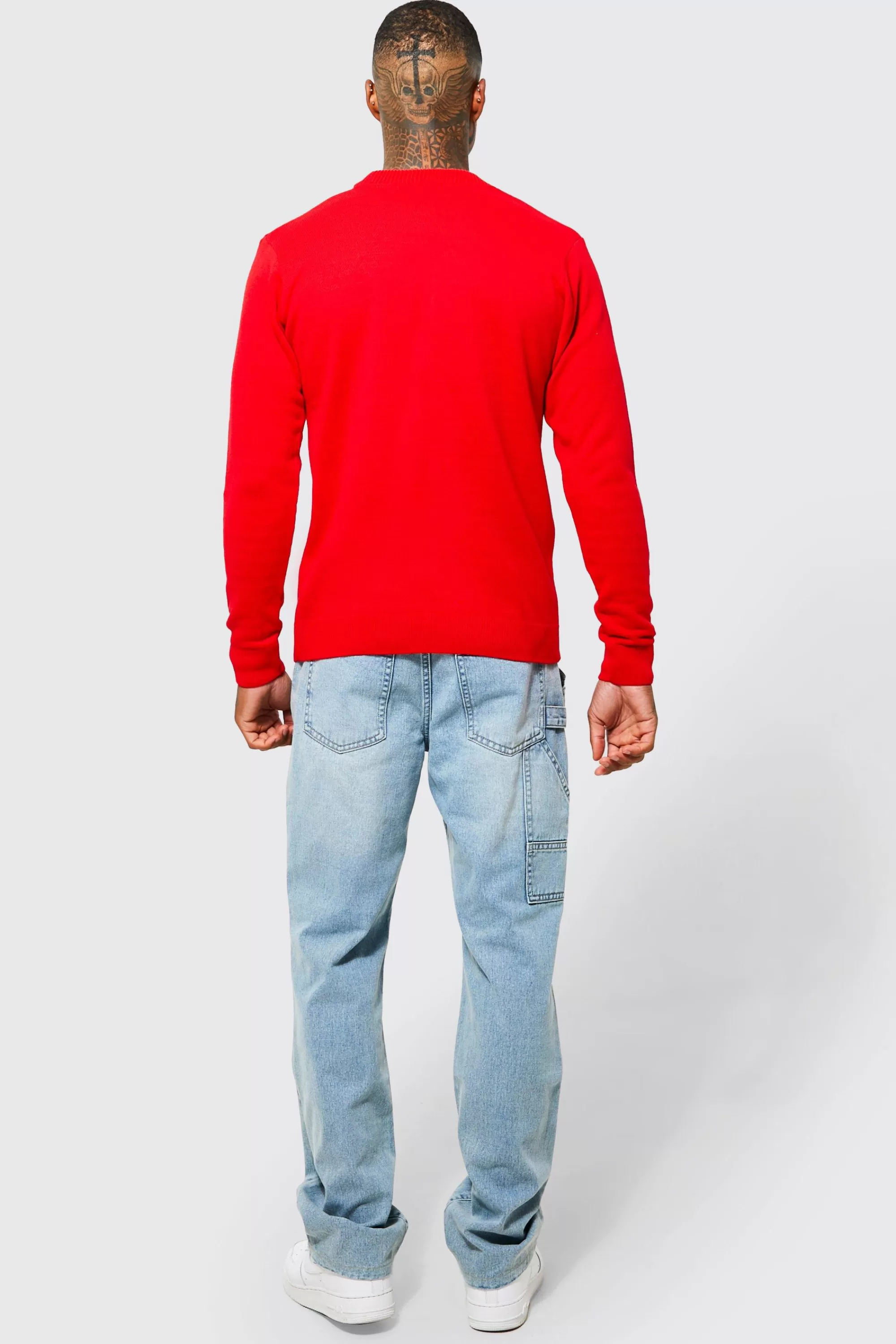 boohooMAN Up To Snow Good Christmas Jumper | UK