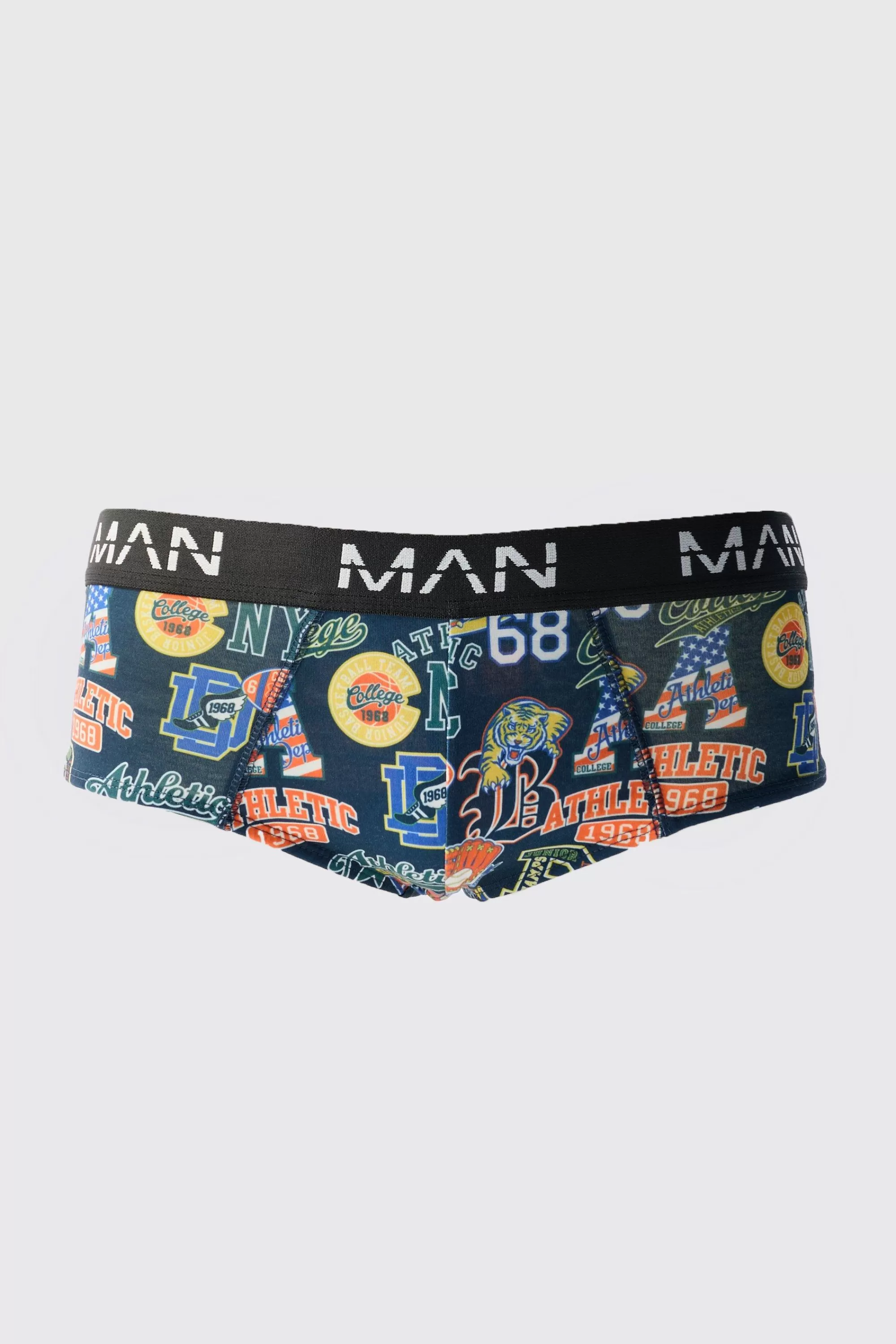 boohooMAN Varsity Print Briefs | UK