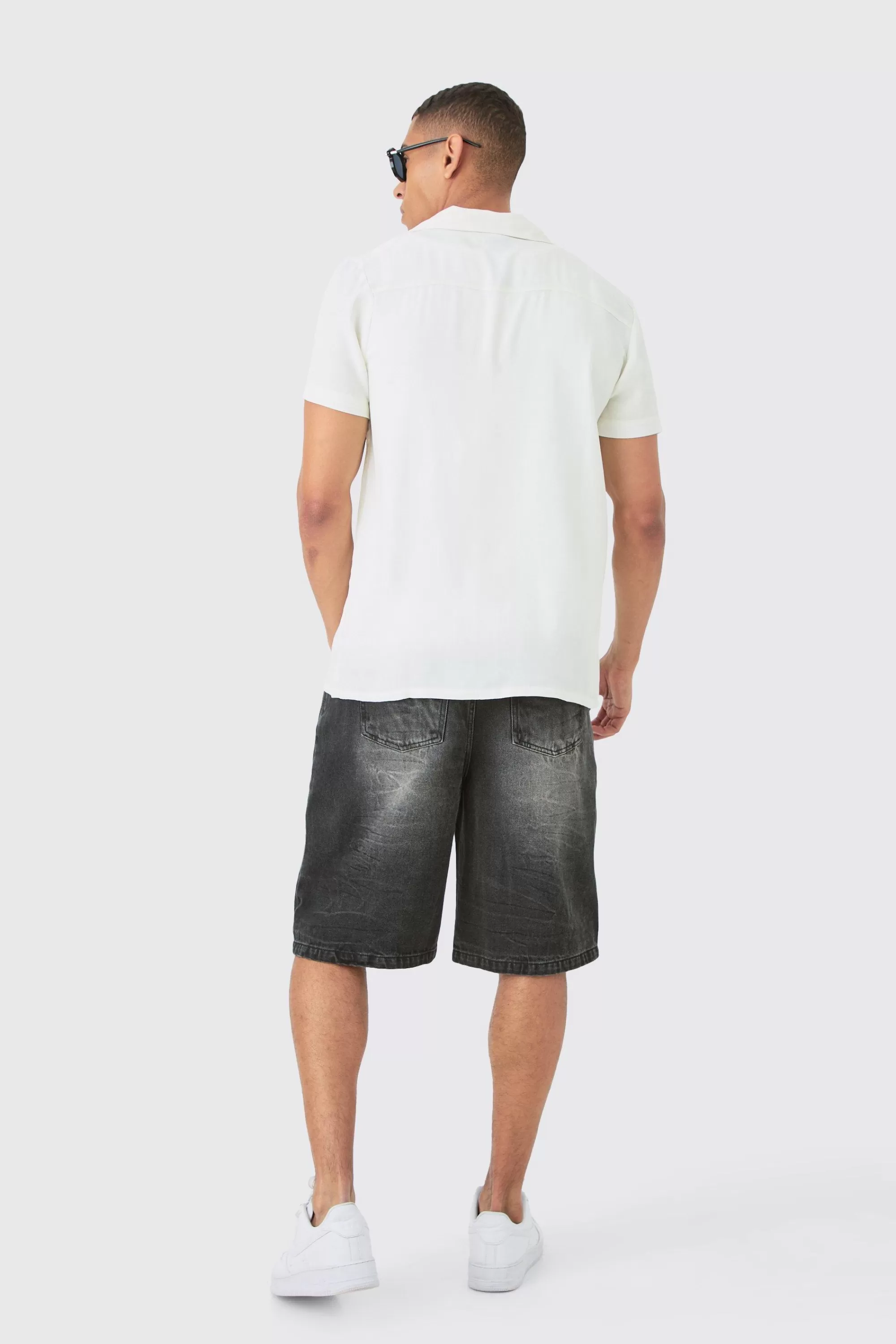 boohooMAN Viscose Sunflower Shirt | UK