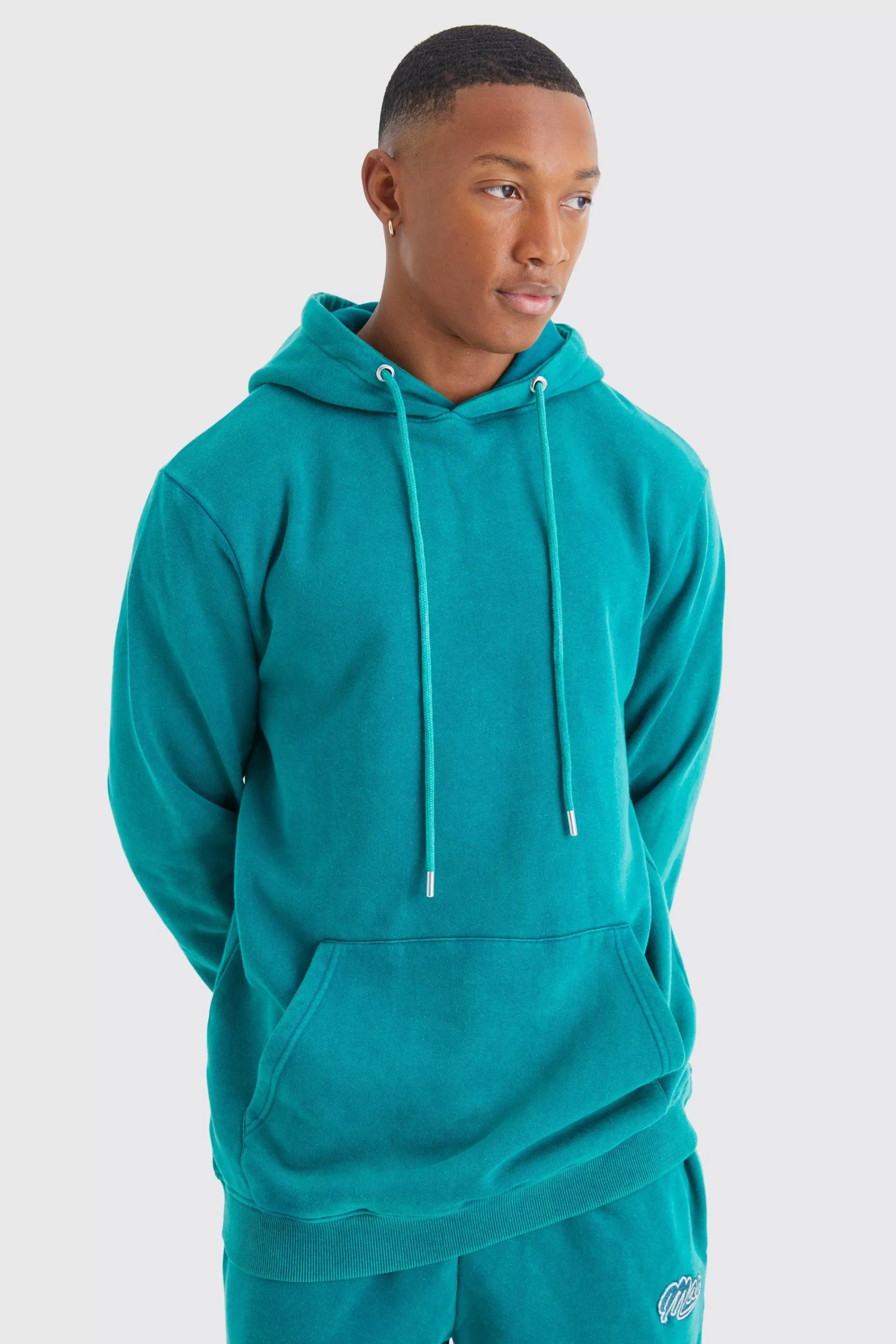 boohooMAN Washed Over Head Hoodie | UK