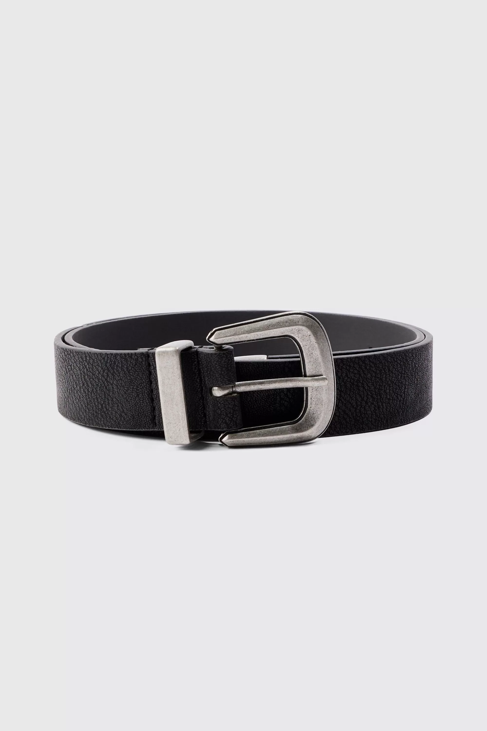 boohooMAN Western Buckle Belt | UK