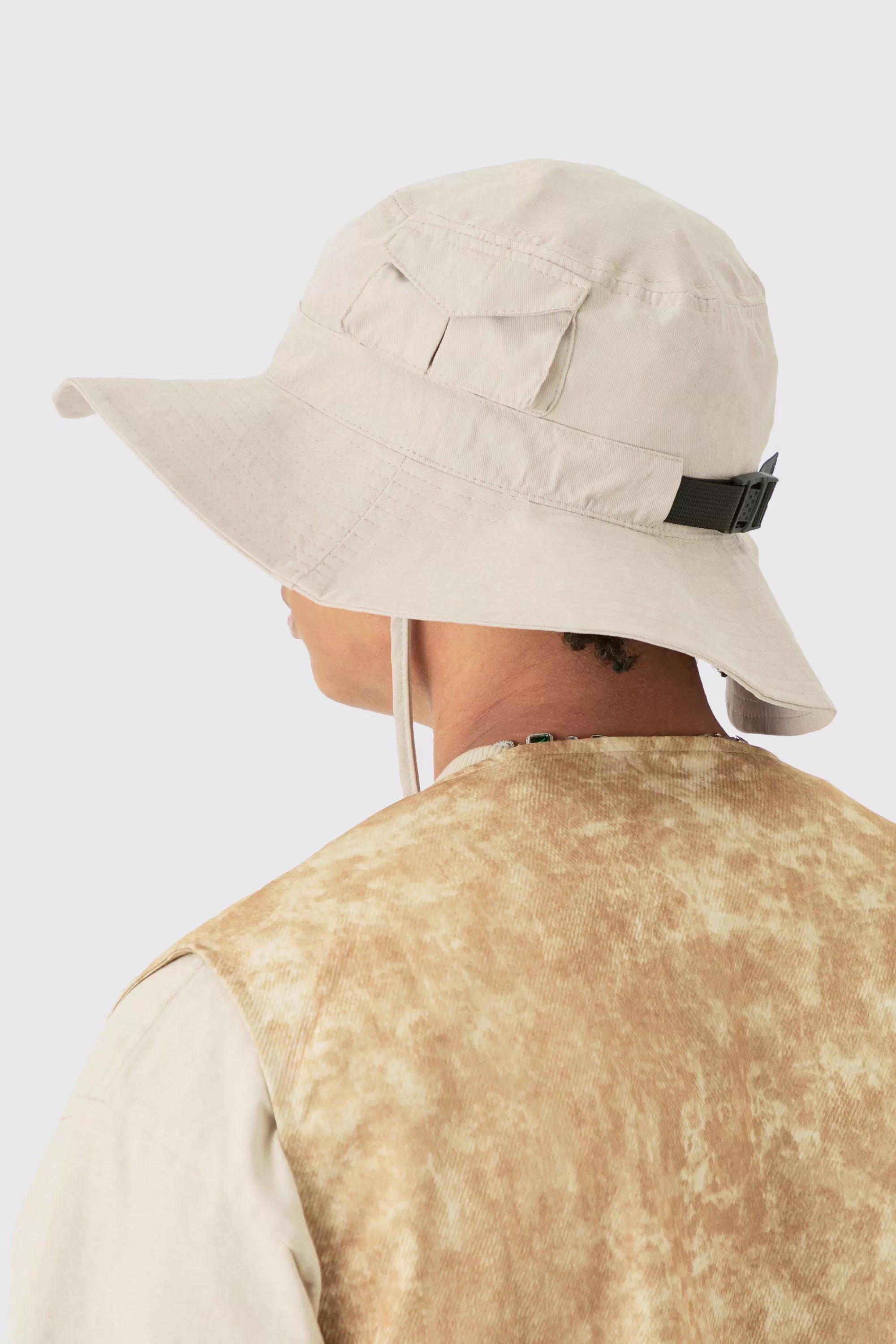 boohooMAN Wide Brim Fisherman Hat In | UK