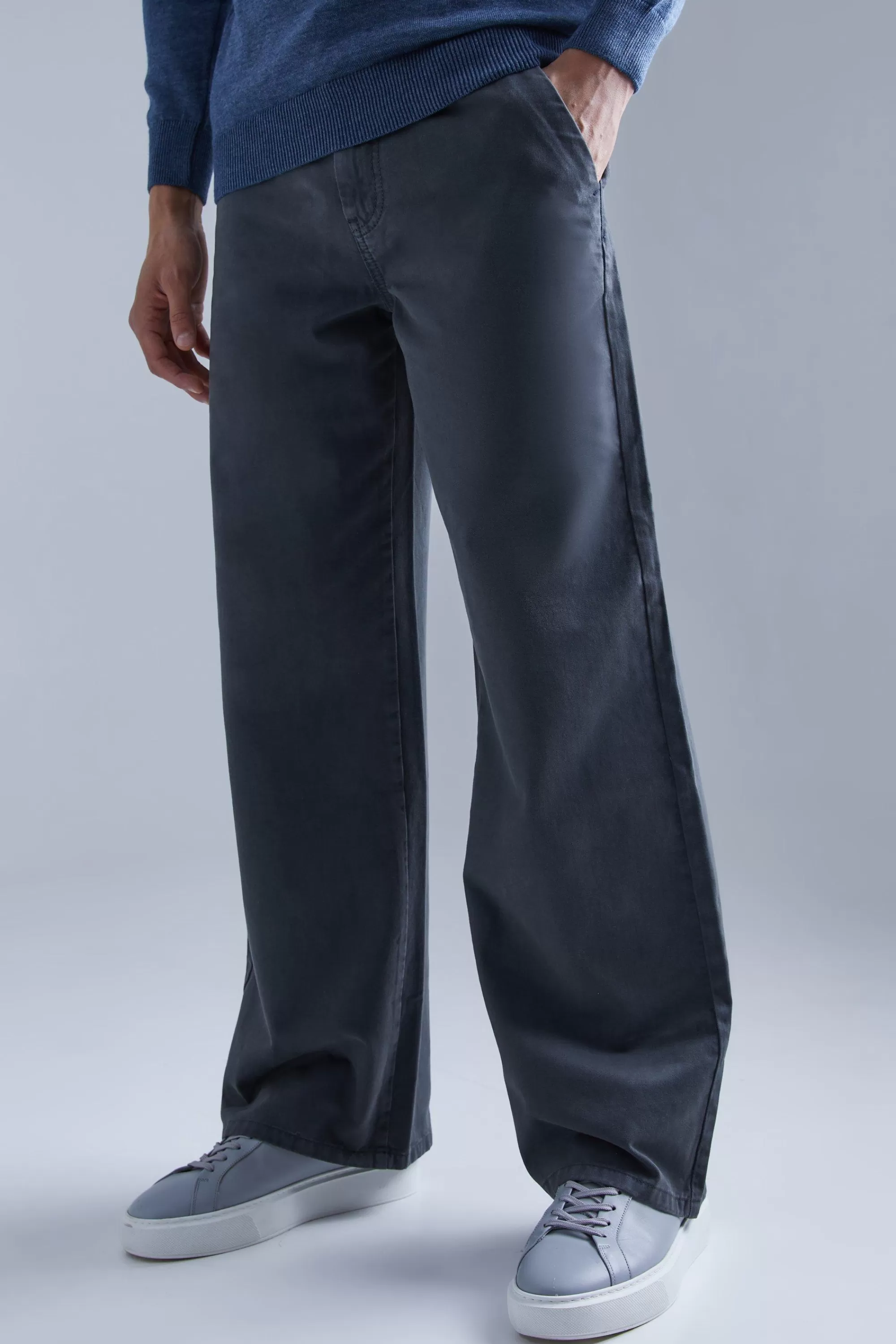 boohooMAN Wide Fit Chino Trouser | UK
