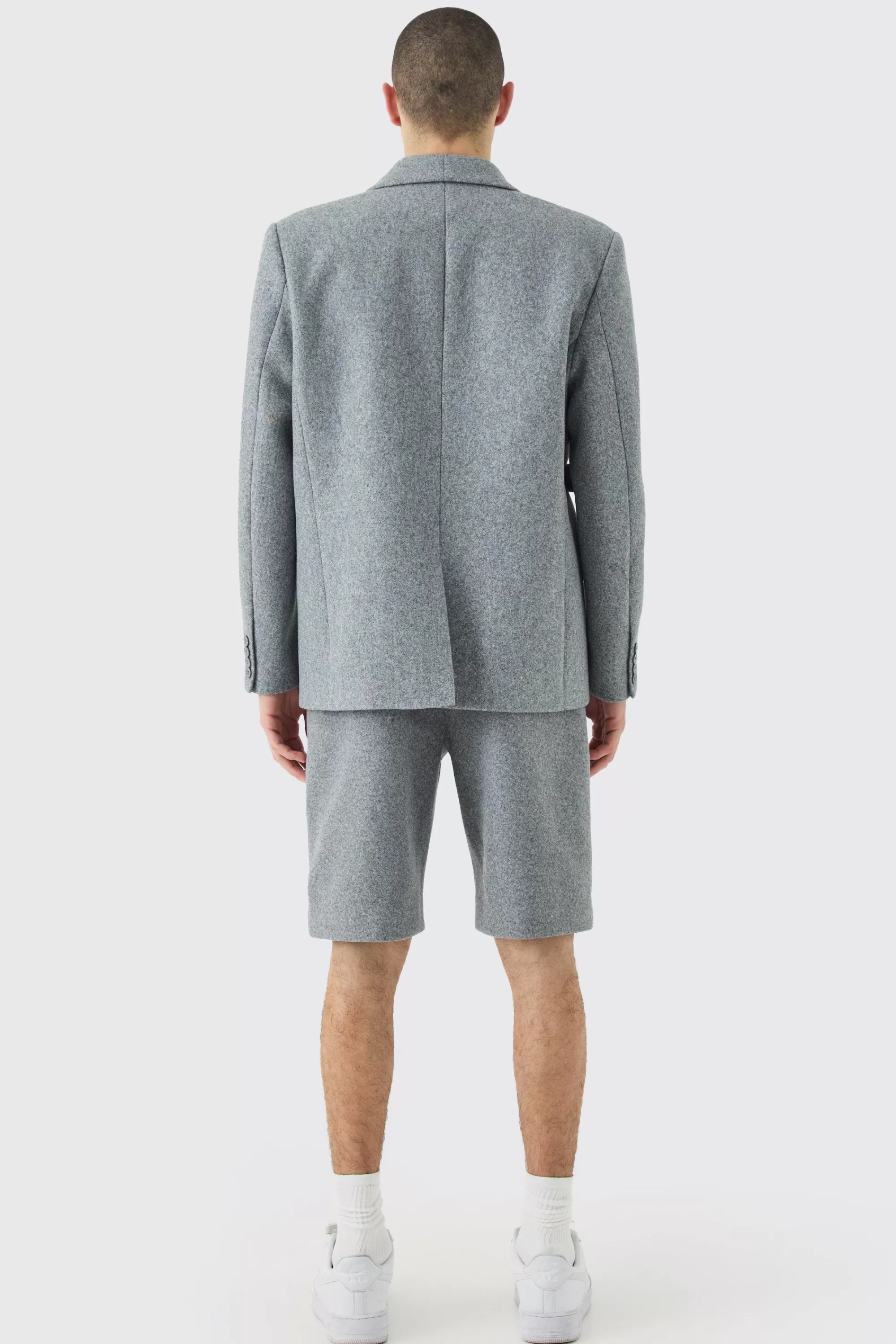 boohooMAN Wool Look Oversized Strap Detail Blazer | UK