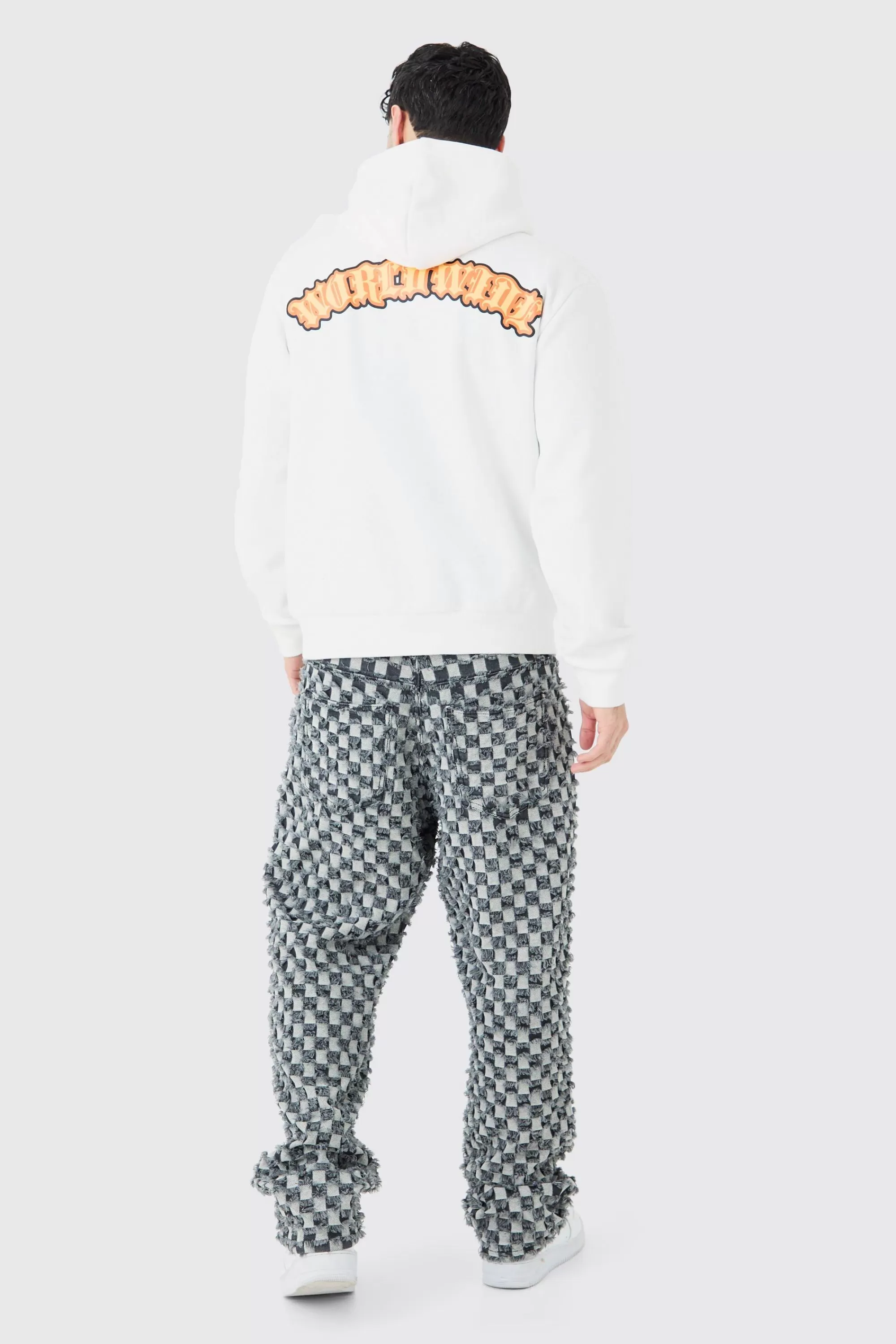 boohooMAN Worldwide Back Print Hoodie | UK