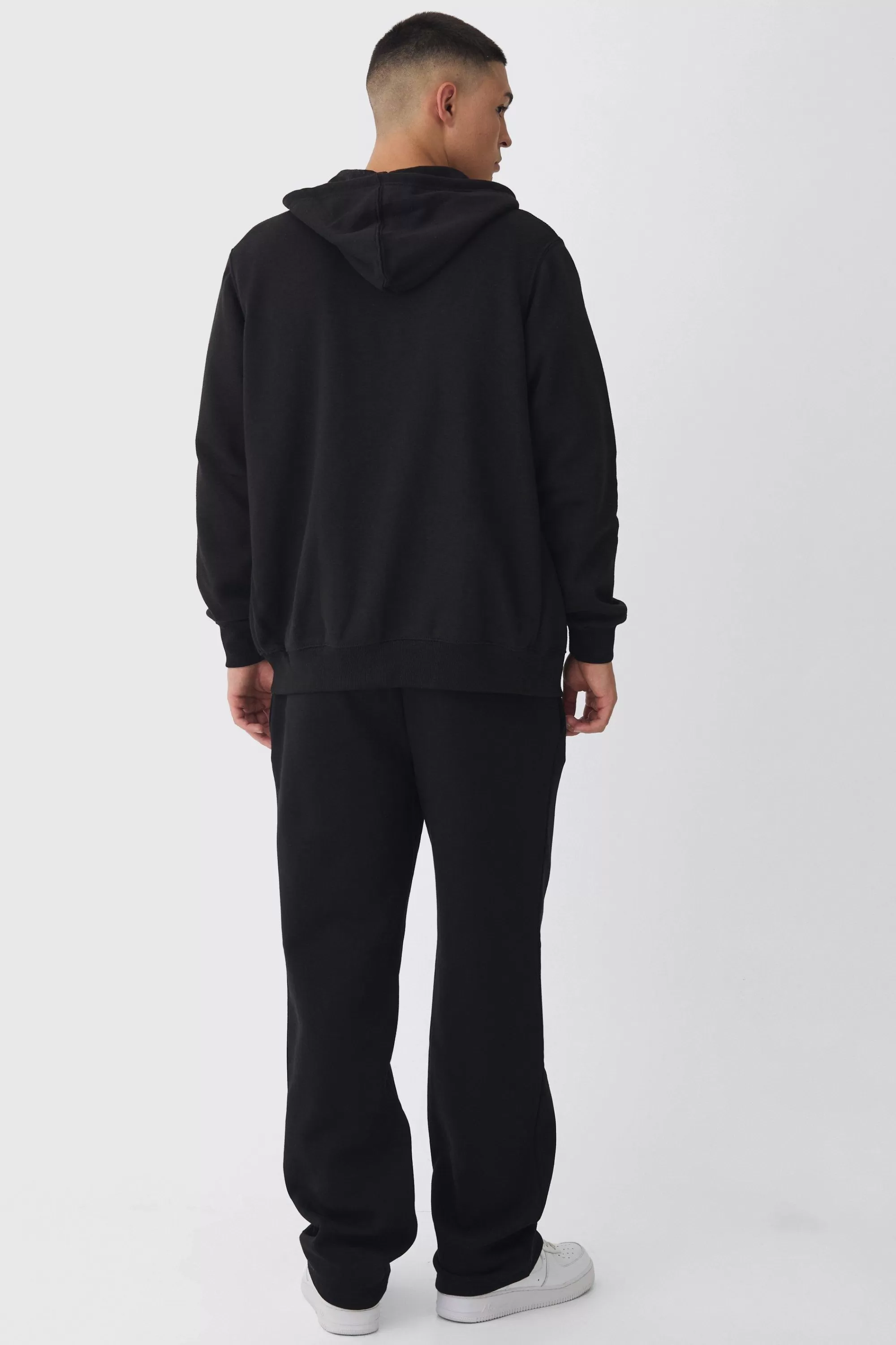 boohooMAN Zip Through Heart Embroidered Hoodie | UK