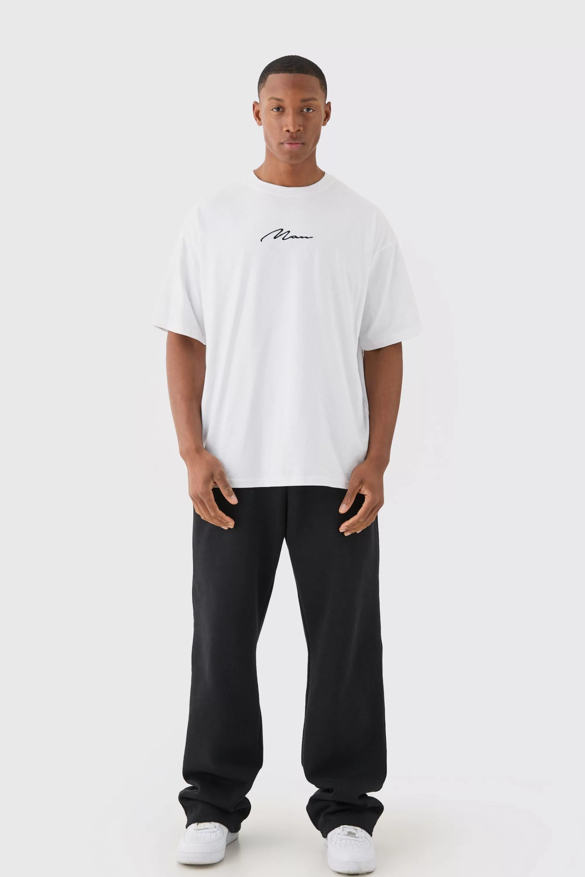 boohooMAN 2 Pack Man Signature Oversized T-shirts | UK white Best Sale