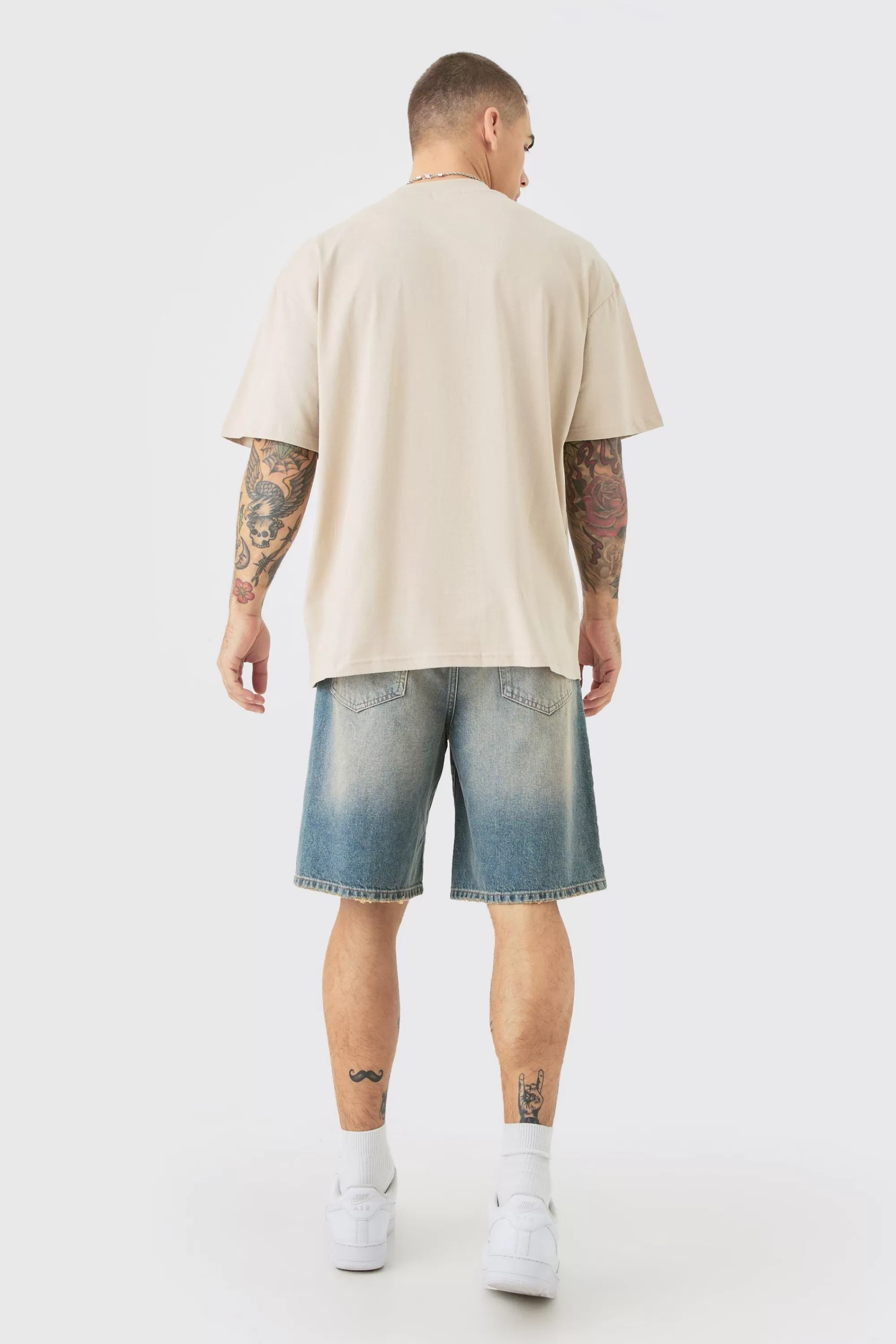 boohooMAN 2 Pack Oversized Heavy Weight T-shirt | UK sand Best