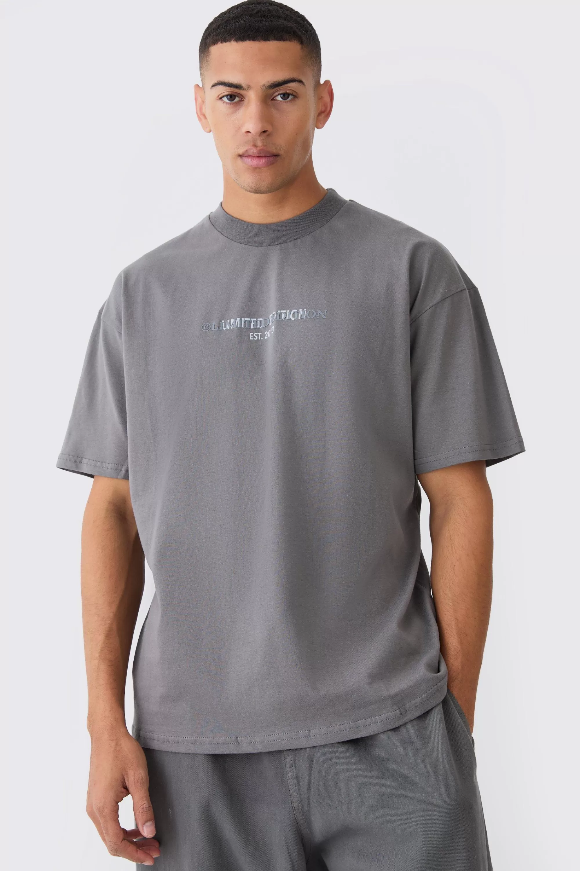 boohooMAN 2 Pack Oversized Heavyweight Limited T-shirts | UK multi Store
