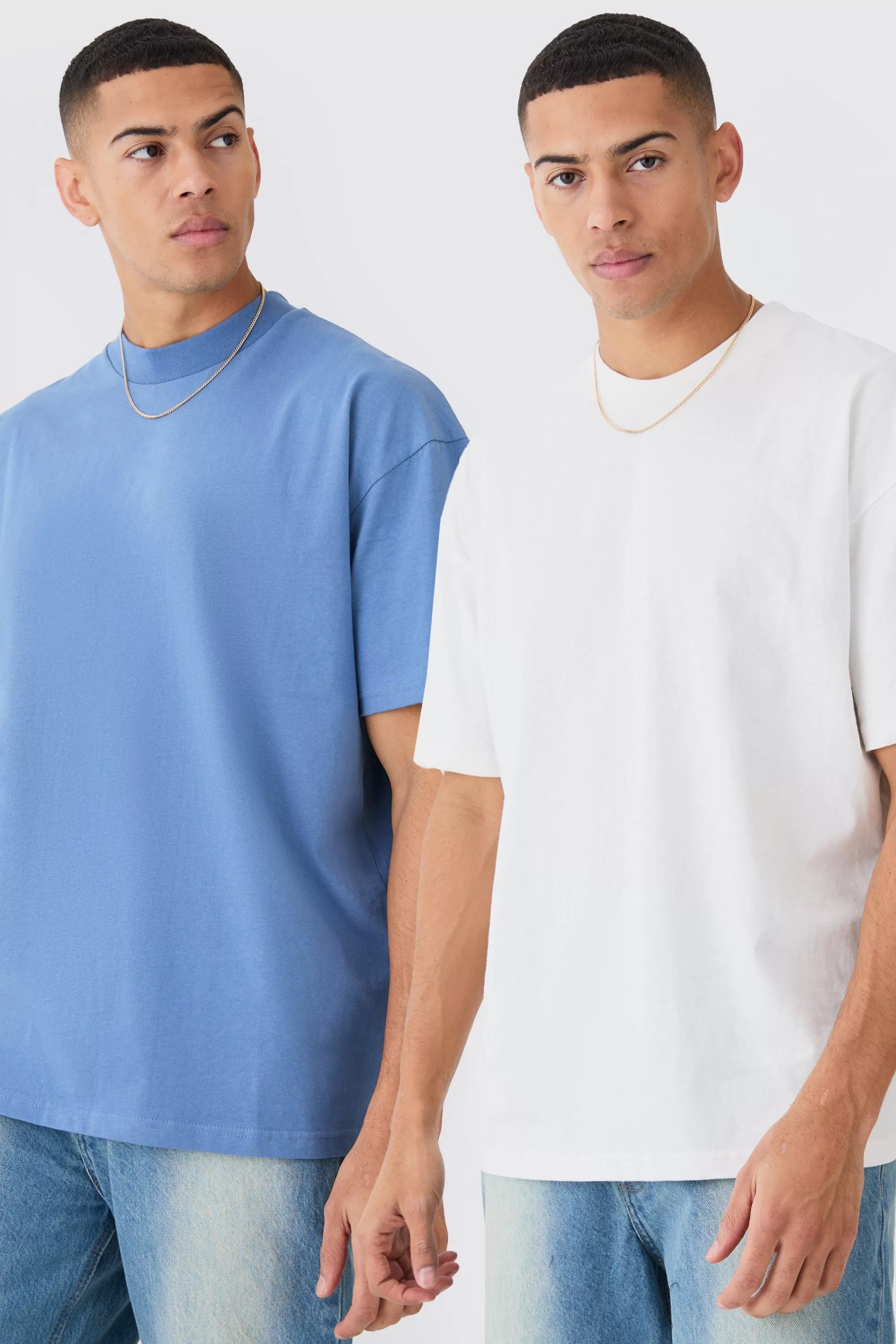 boohooMAN 2 Pack Oversized Heavyweight T-shirts | UK multi Cheap