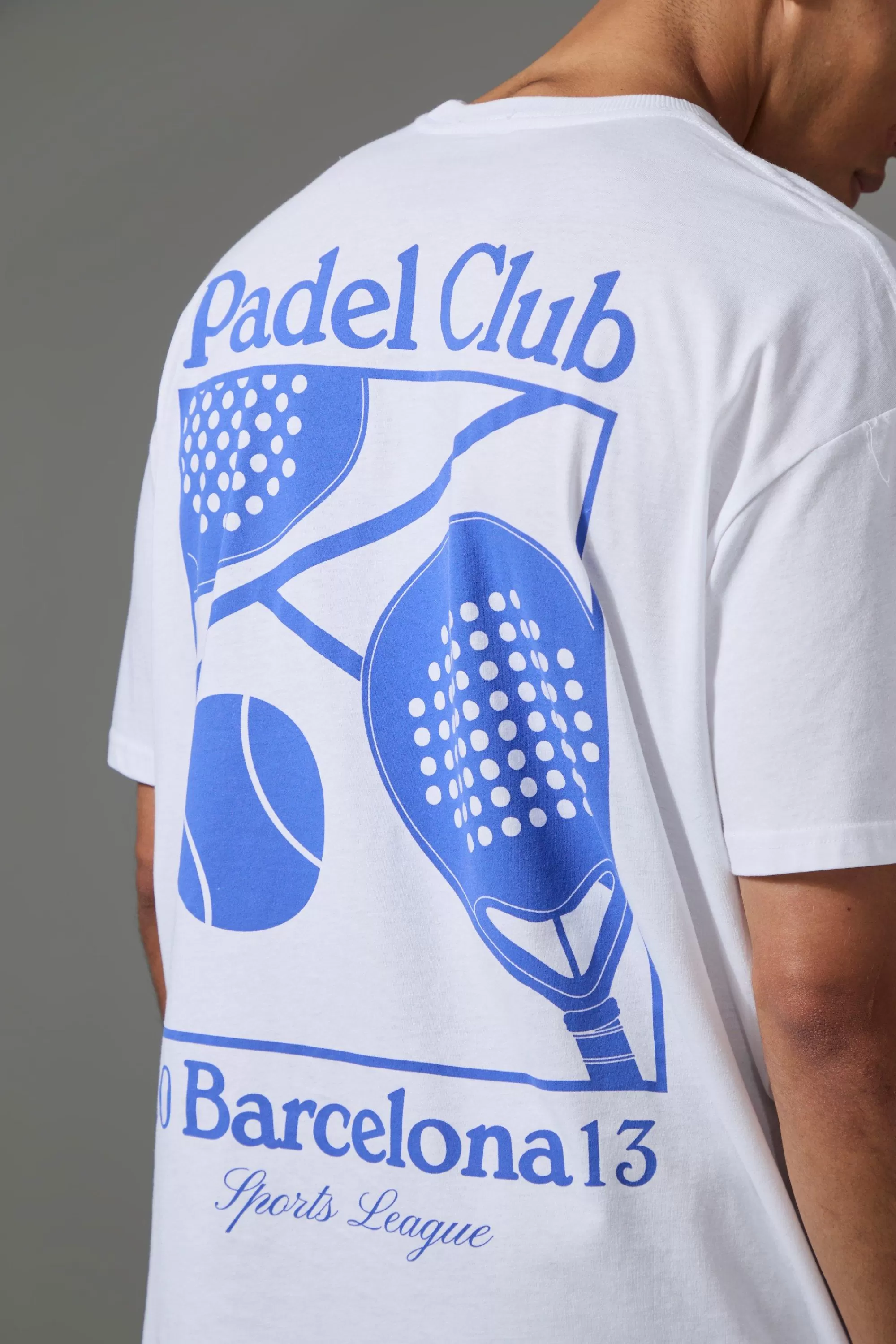 boohooMAN Active Oversized Padel Club Sports League T-shirt | UK white Best