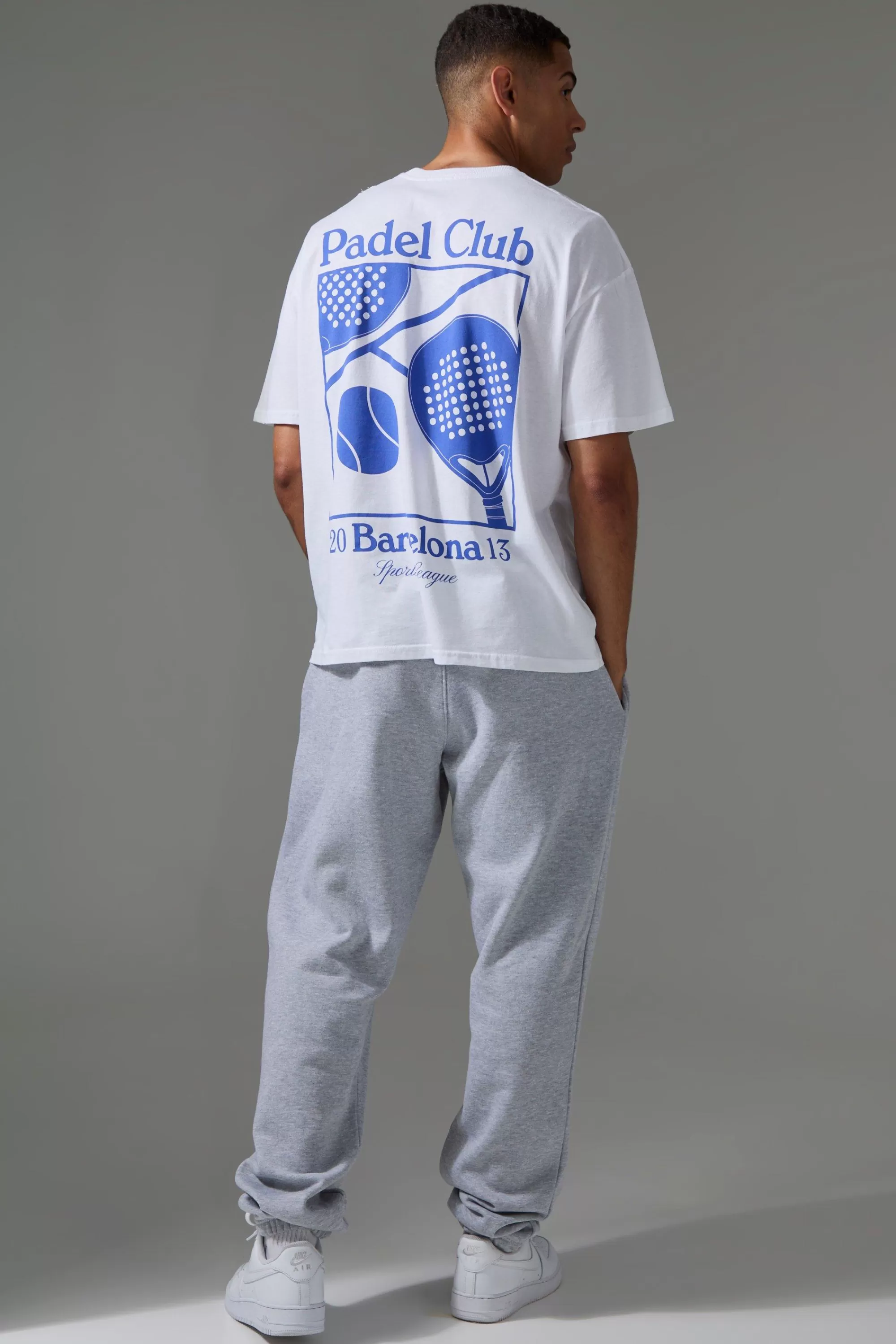 boohooMAN Active Oversized Padel Club Sports League T-shirt | UK white Best