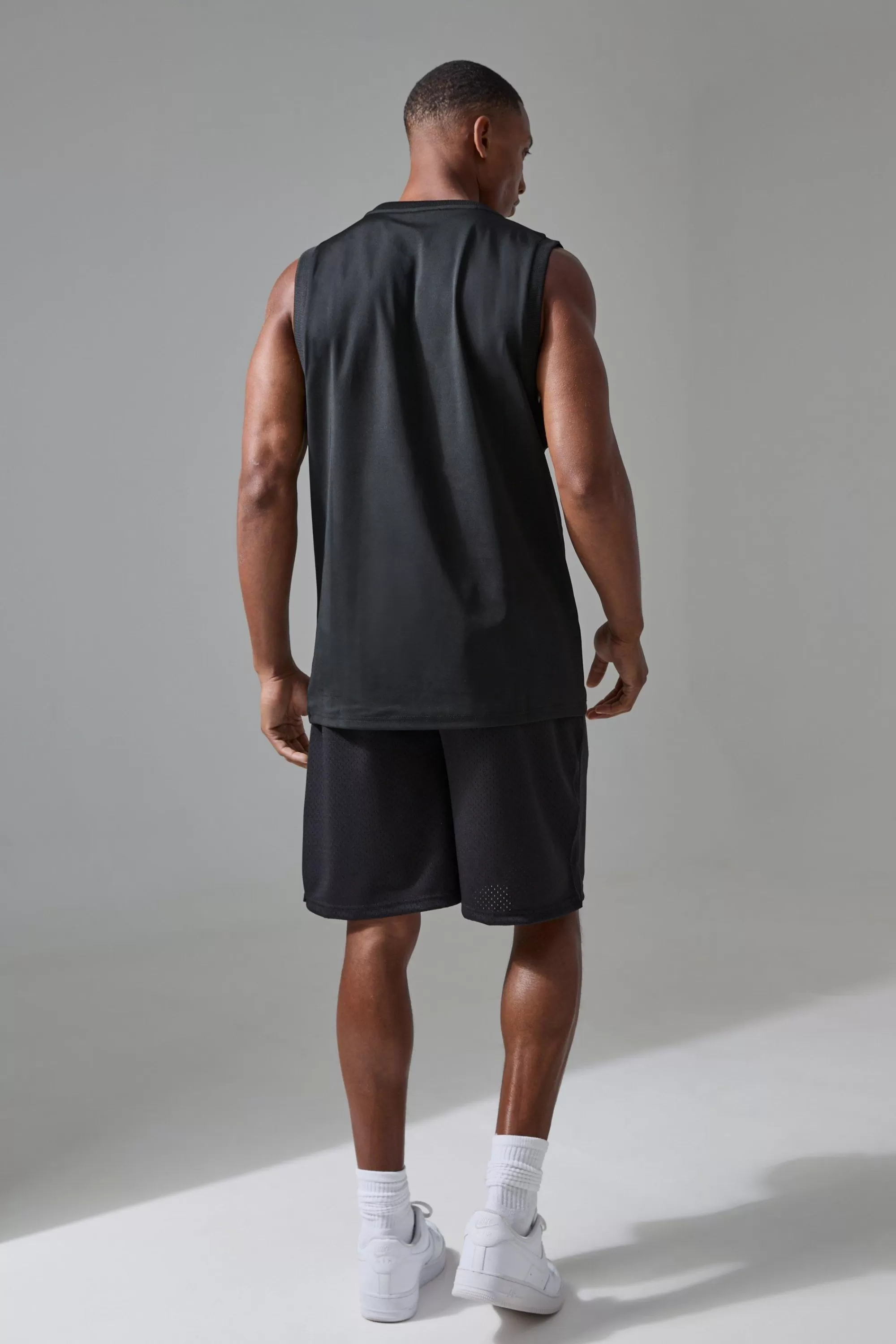 boohooMAN Active Training Dept Basketball Vest | UK black Sale