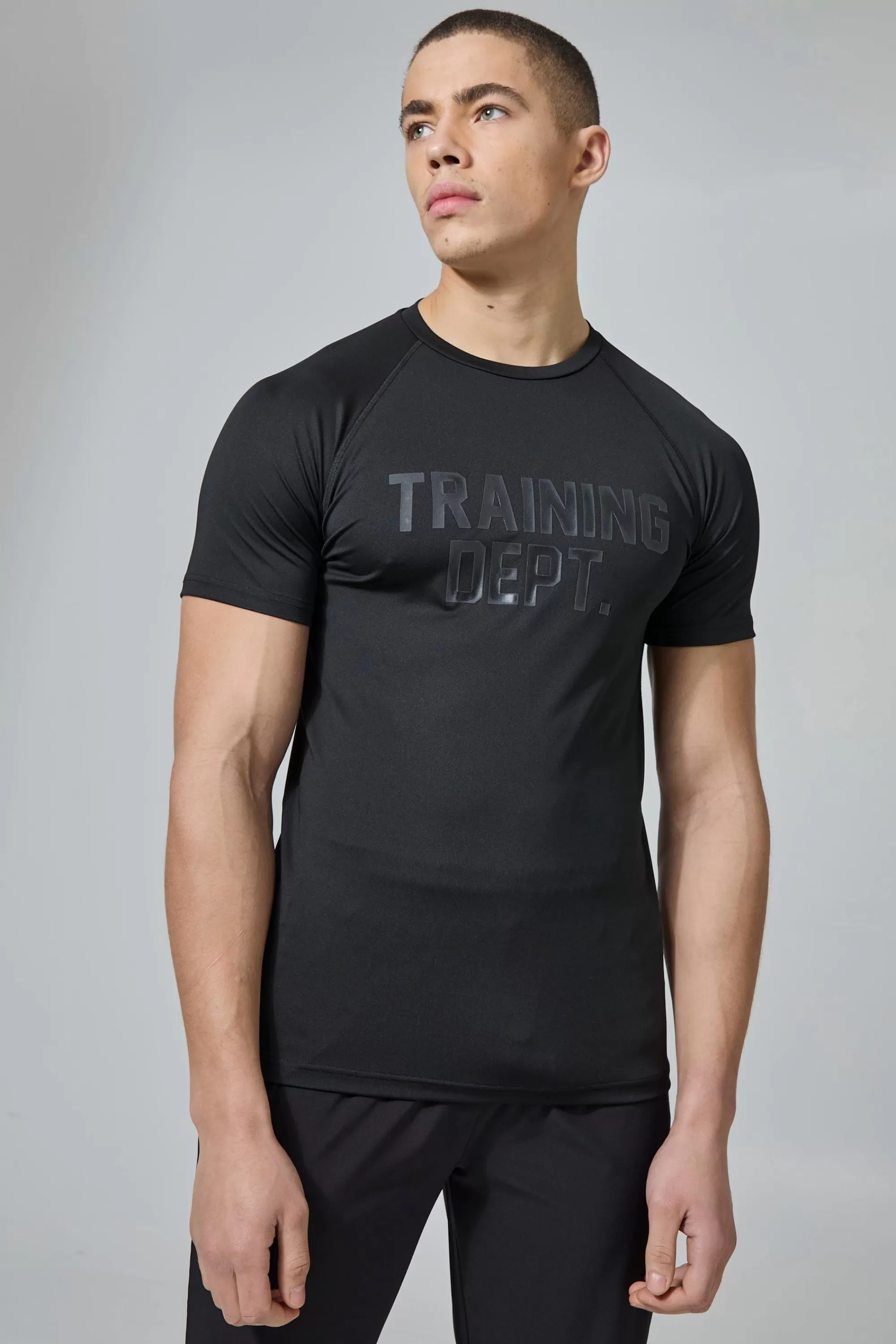 boohooMAN Active Training Dept Muscle Fit T-shirt | UK black Cheap