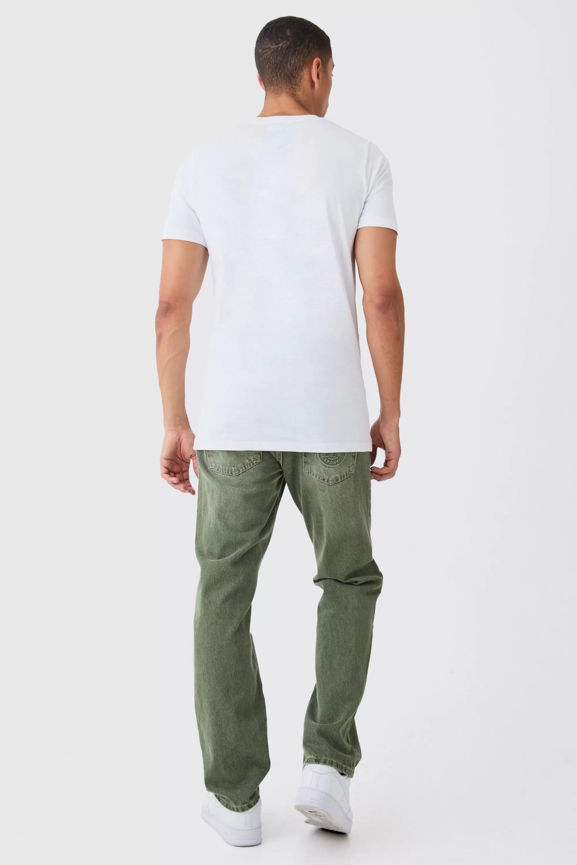 boohooMAN Basic Longline Crew Neck T-shirt | UK white Hot