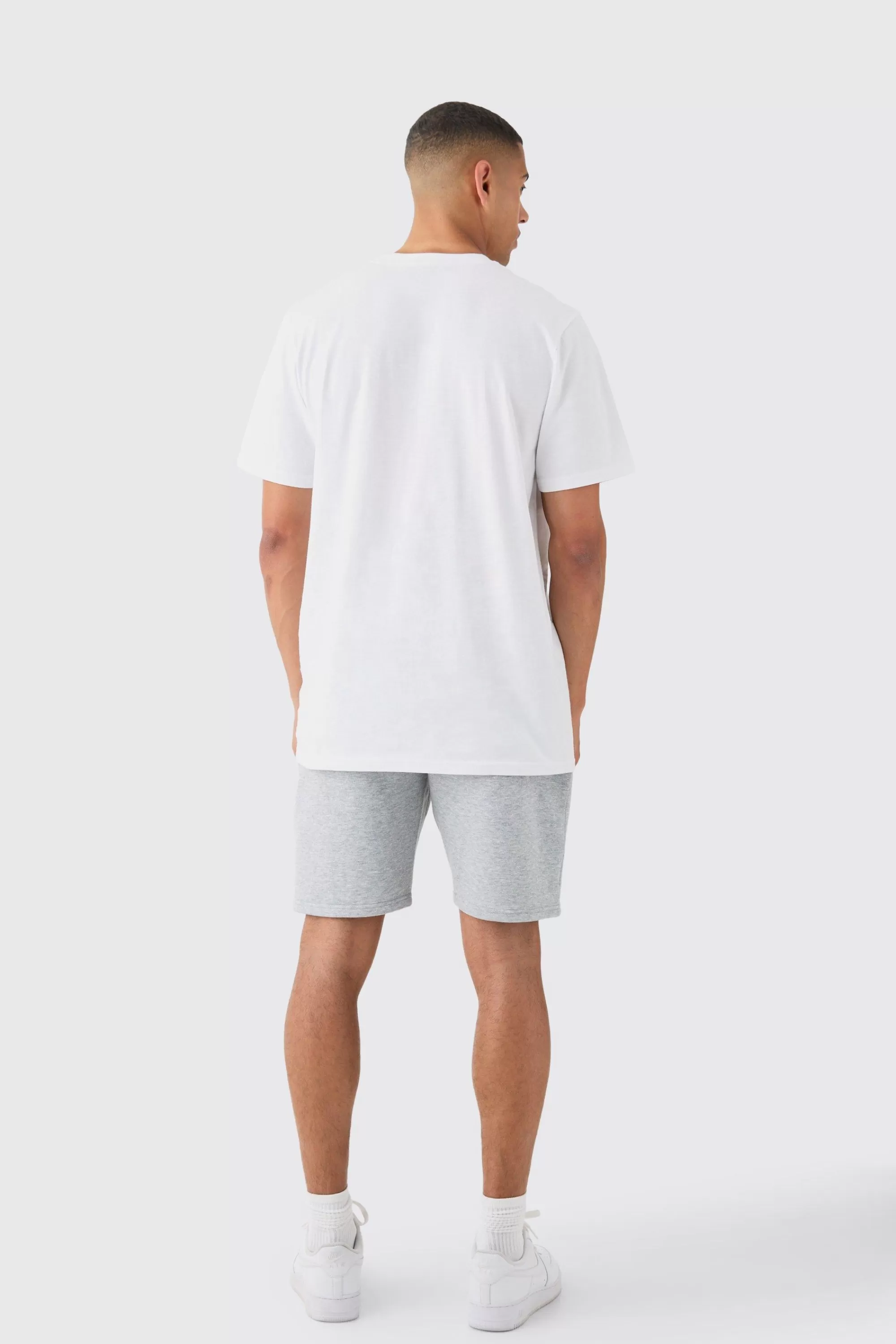 boohooMAN Basic Longline Crew Neck T-shirt | UK white Flash Sale