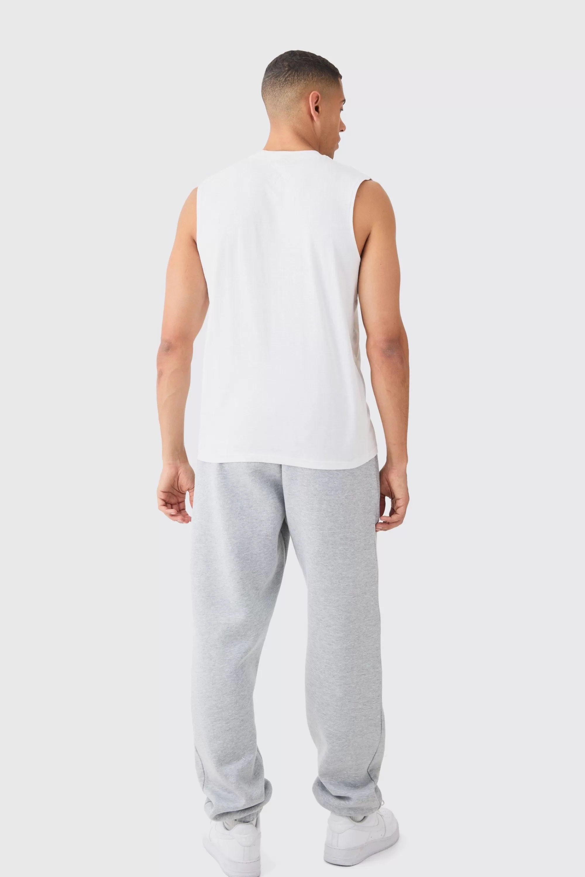 boohooMAN Basic Man Dash Tank | UK white Flash Sale