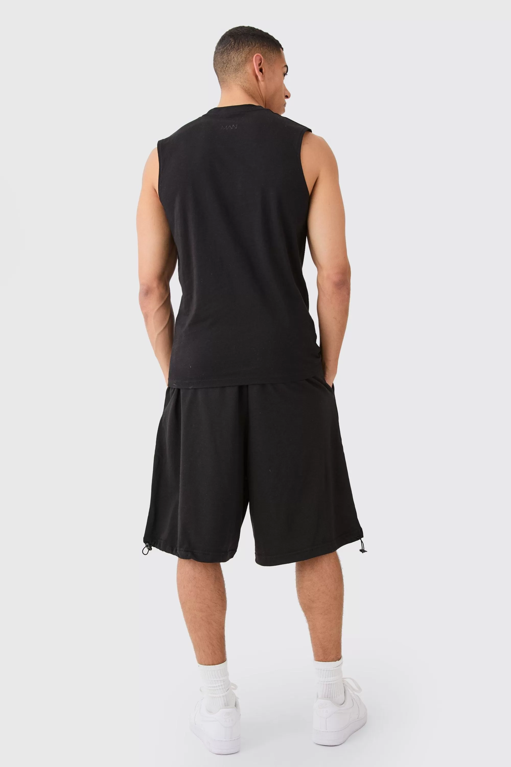 boohooMAN Basic Man Dash Tank | UK black Store